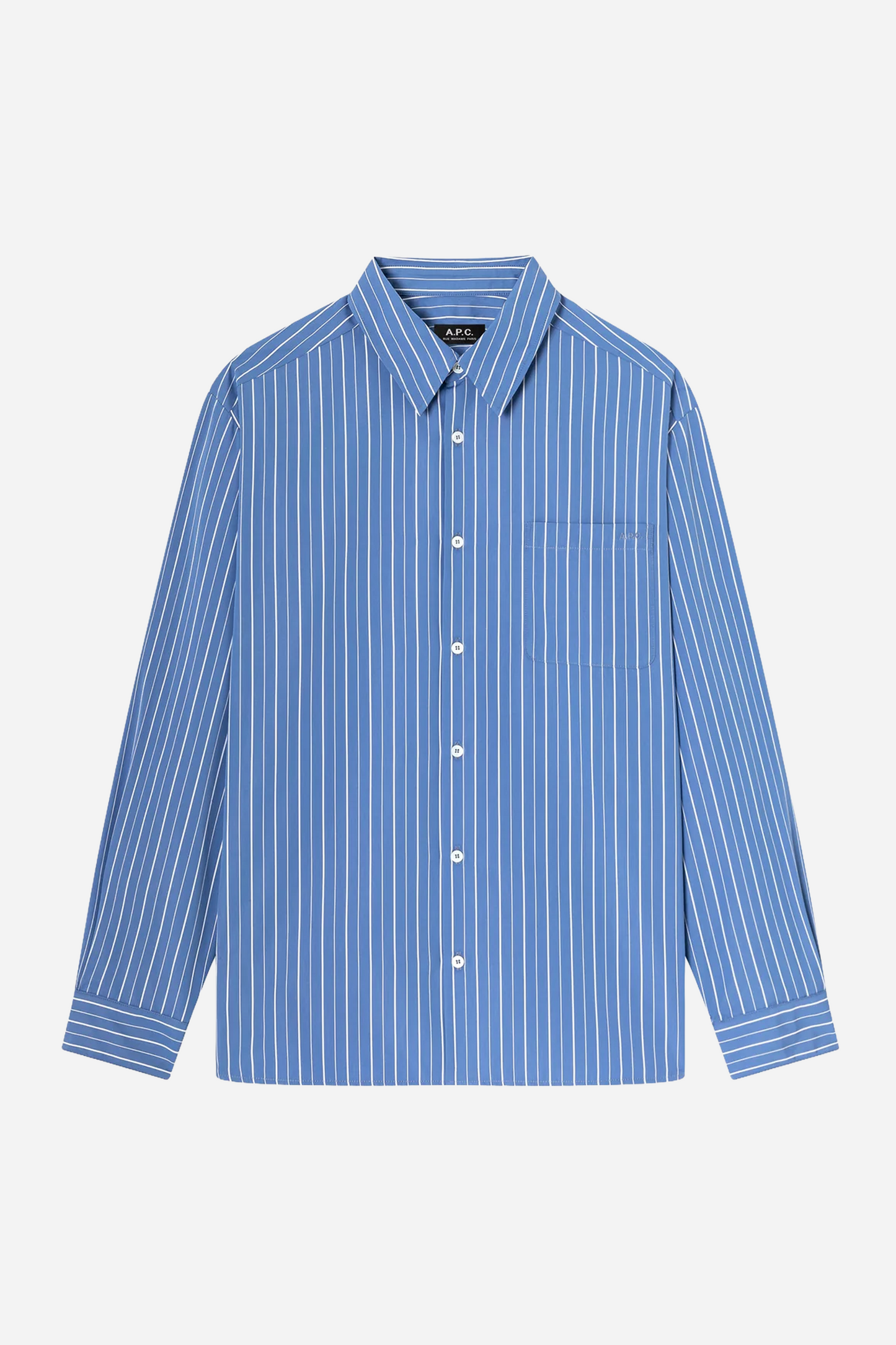 Chemise Malo Logo Bleu Gris