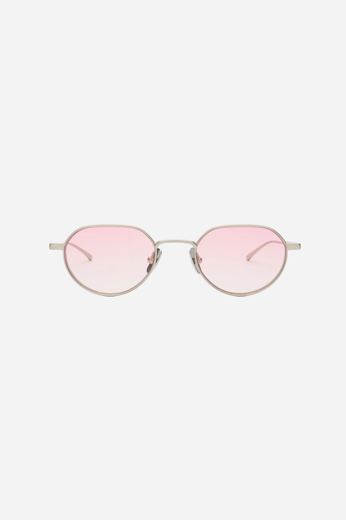 Lucien Brushed Silver / Light Pink Lens