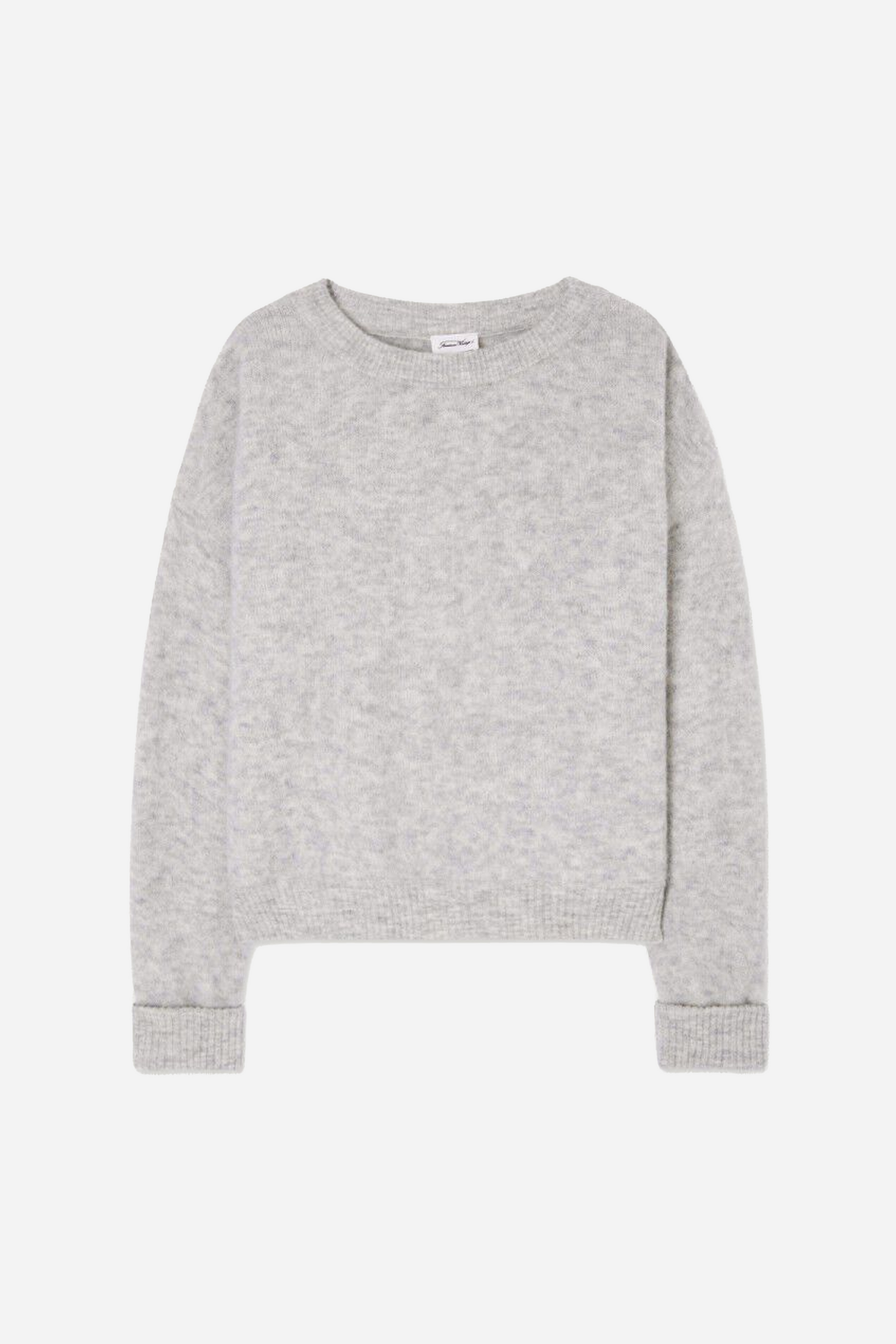 Pull Ample Ml Col Rond Gris Clair Chiné