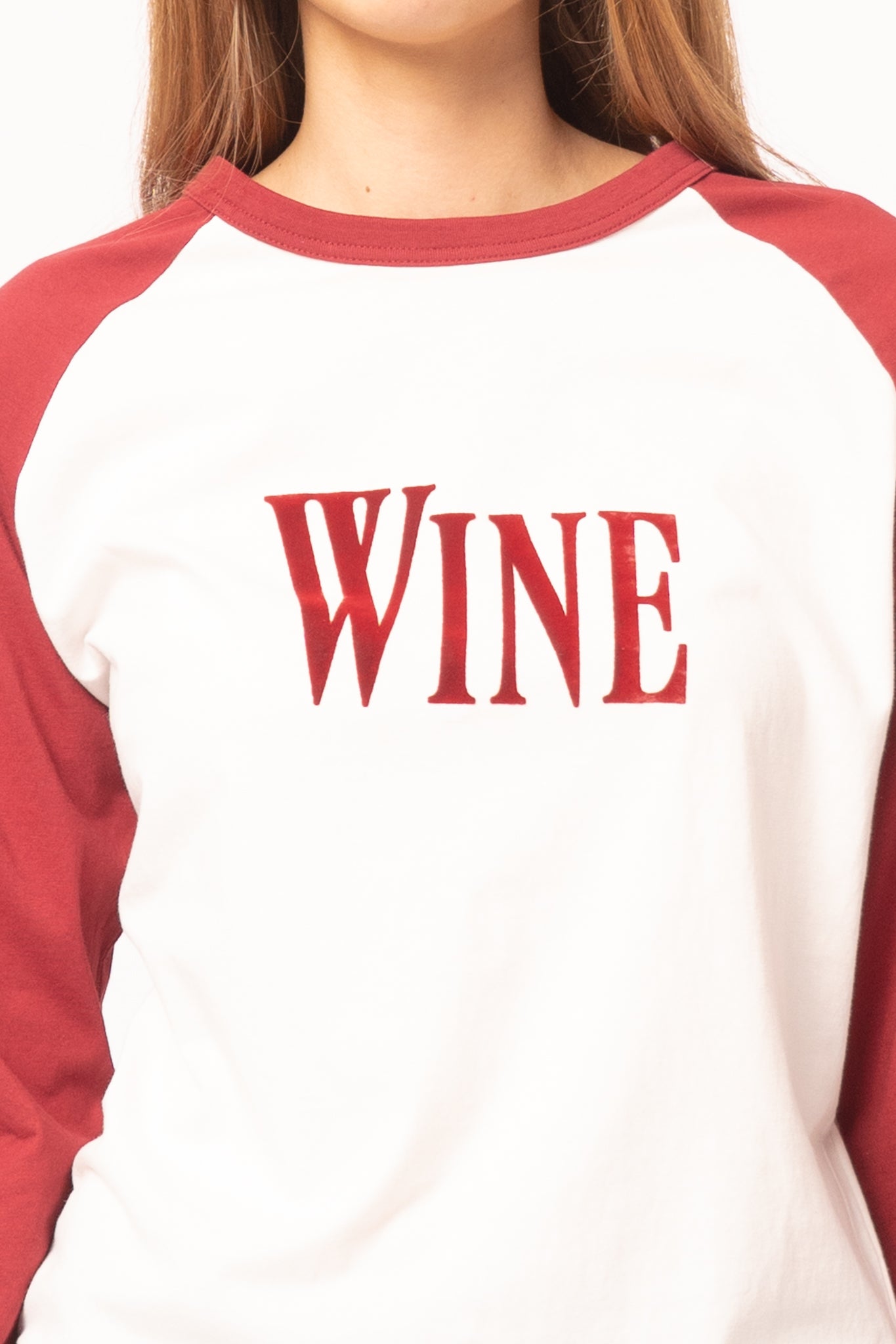 Wine Graphic T-Shirt Burgundy/White