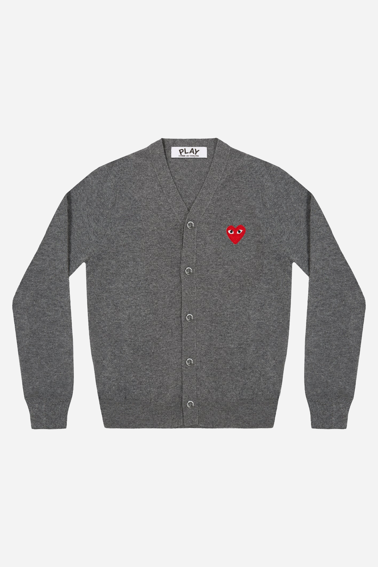 Red Heart Cardigan Grey