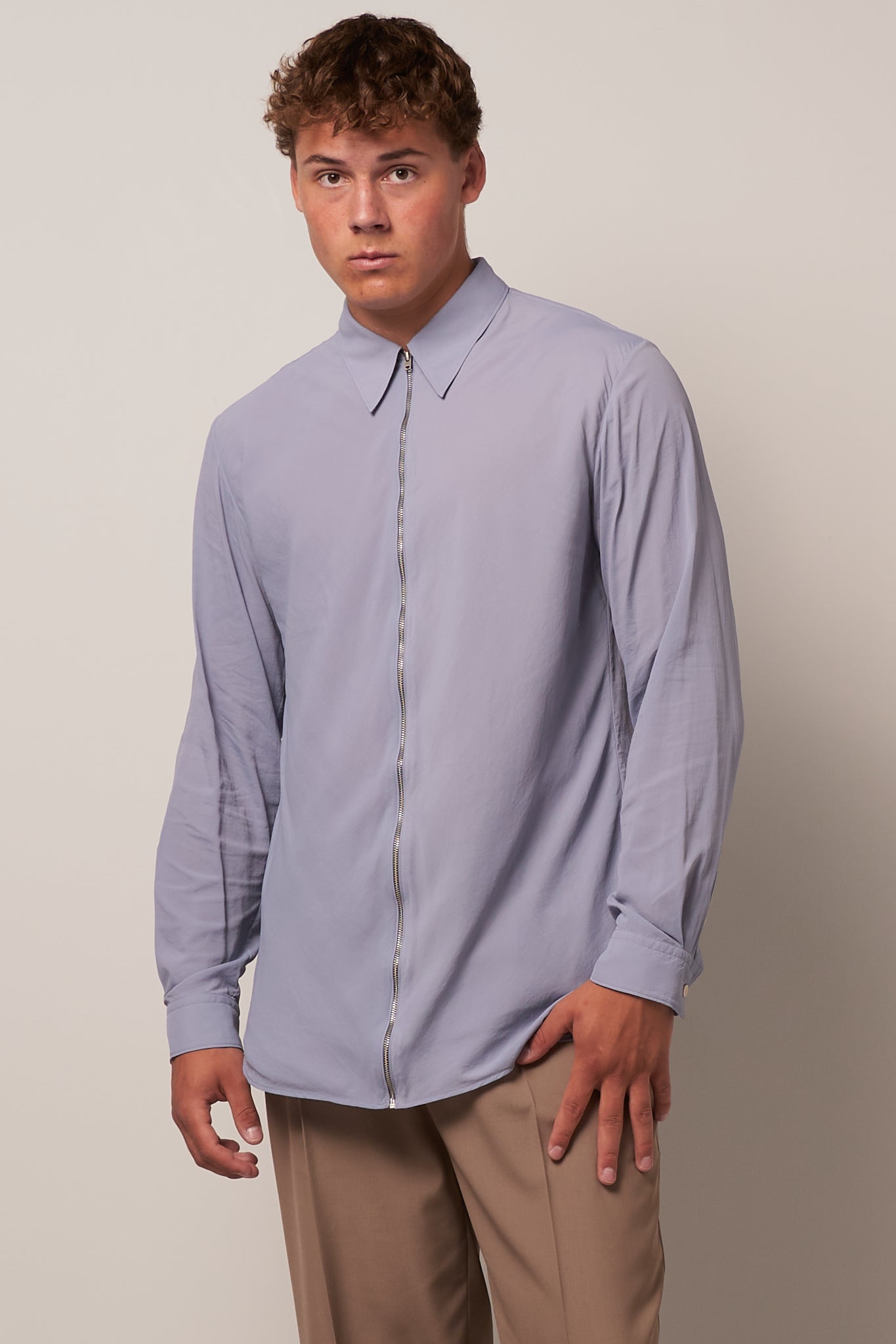 Acne Studios Zip Shirt Dusty Blue