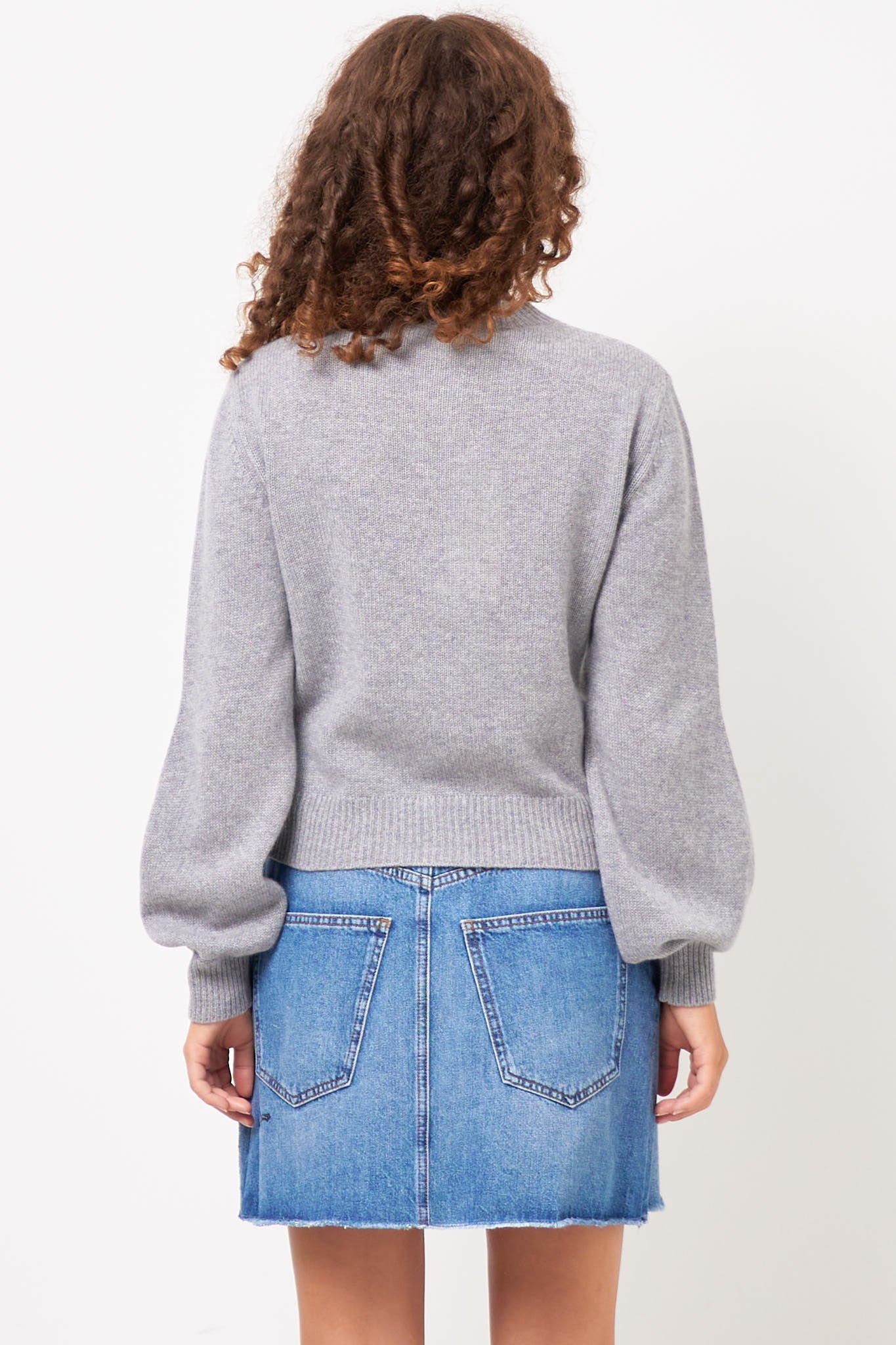 Cashmere Logo Patch Gray Melange