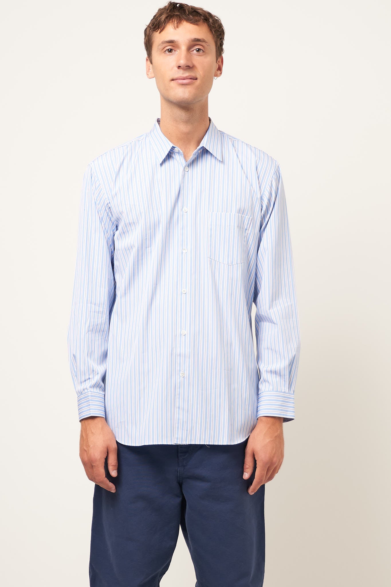 Comme des Garçons Shirt - CdG Forever Shirt Blue/White/Navy Stripe