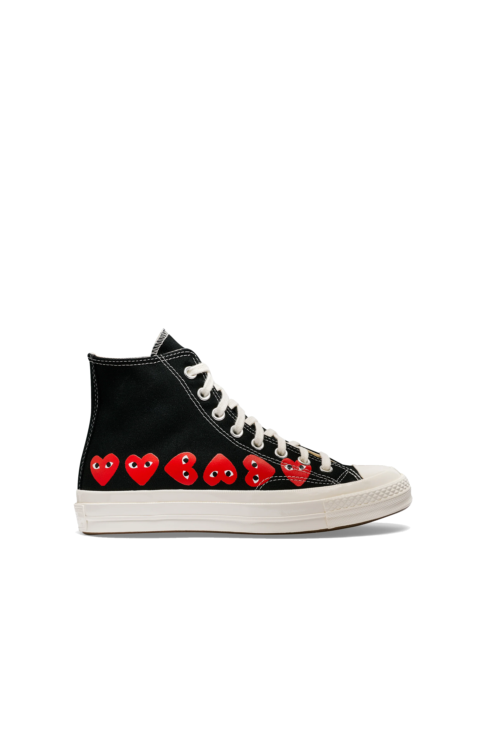 Comme des Gar ons Play Multi Red Heart Chuck Taylor Hi Black