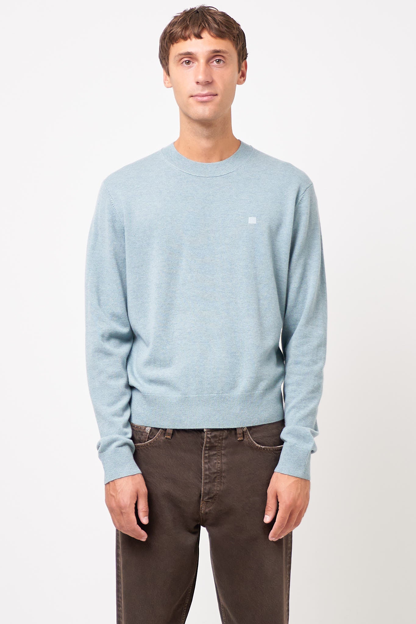 トップス Weasley Acne Studios Crew Neck Acne Studios - Crewneck Wool Jumper Dusty Blue – STRØM