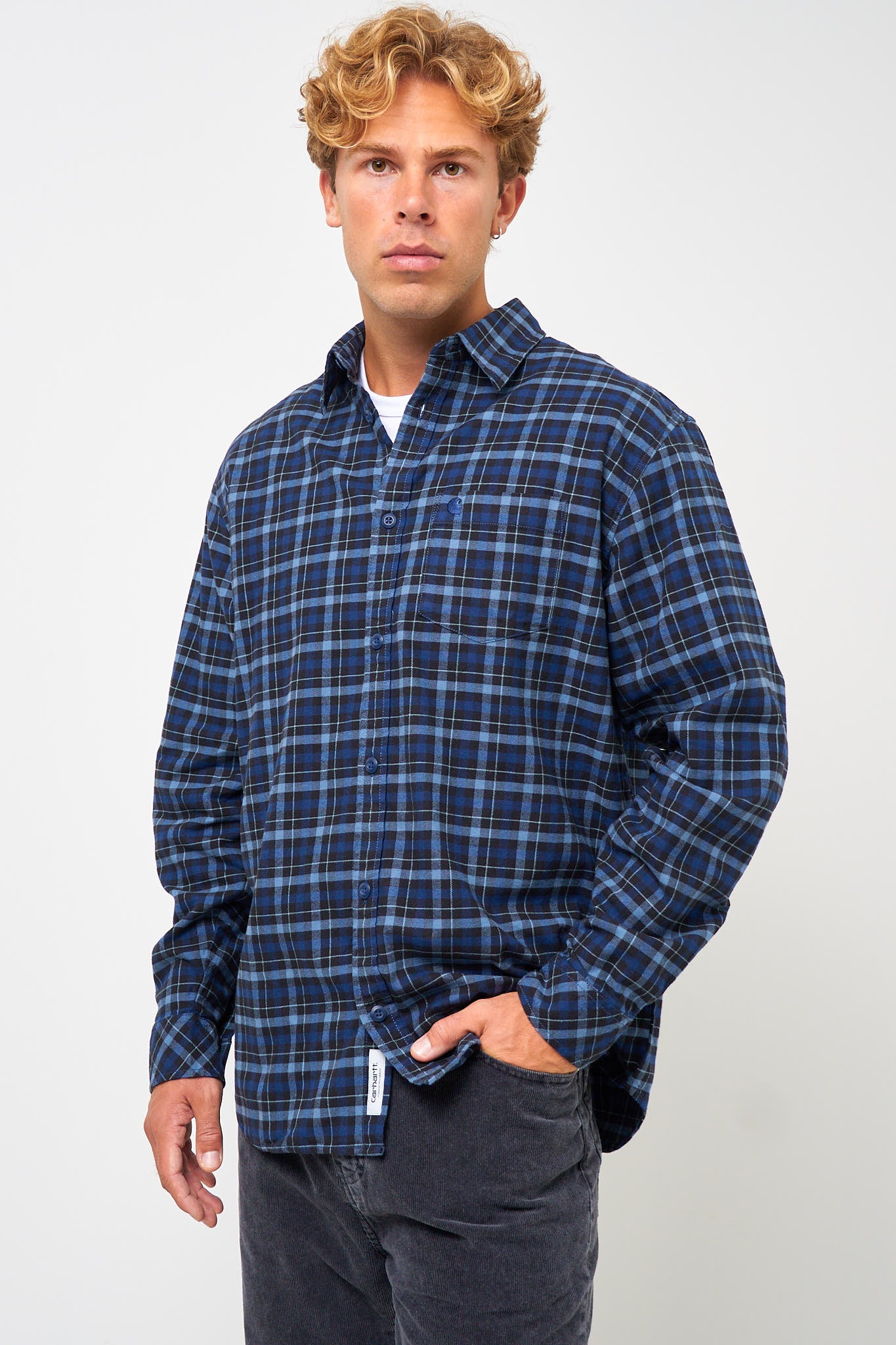 Carhartt WIP - L/S Widmark Shirt Check/Jupiter – STRØM