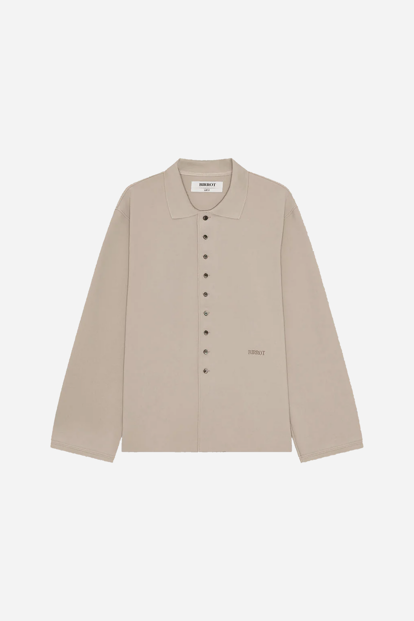 Lay2 Rib Collared Shirt Sand