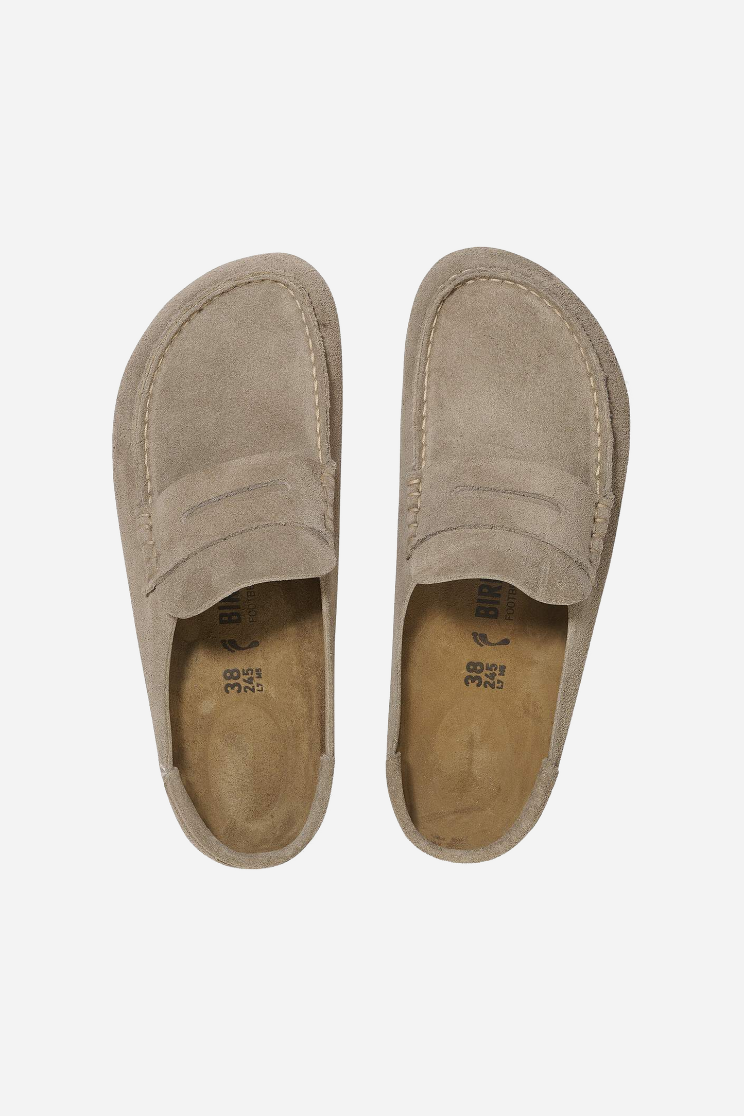 Naples Wrapped Suede Leather Taupe Narrow