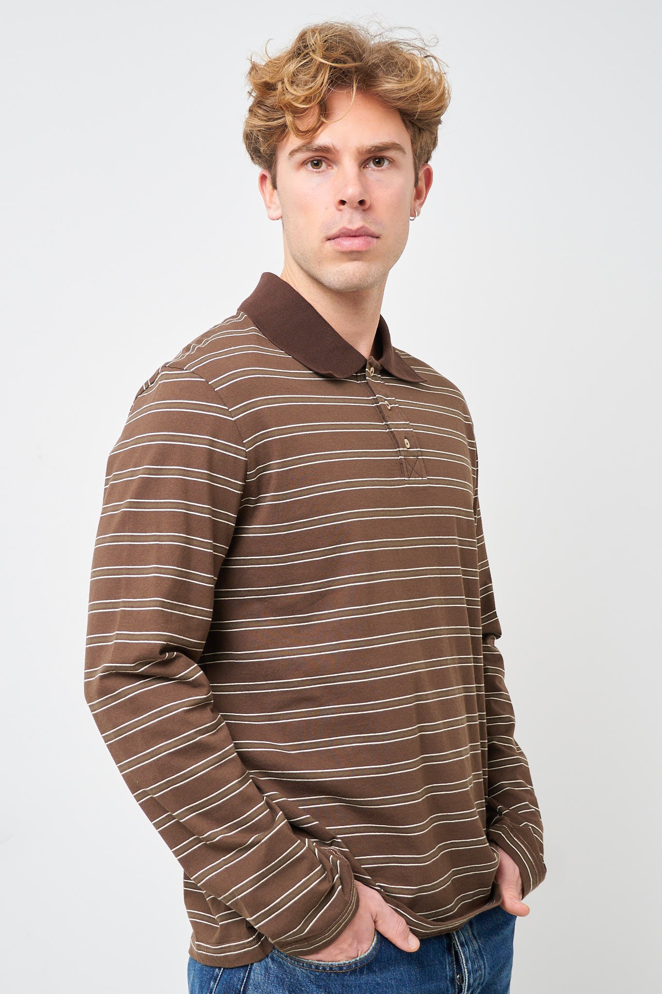 Raye L/S Polo Brown