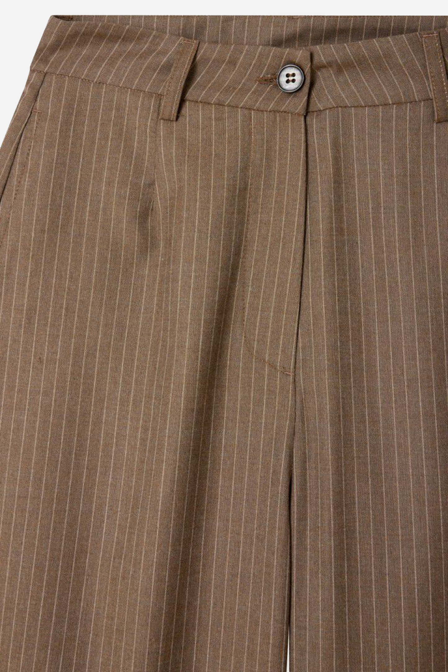 Yroway Trousers Heathered Ash Brown Stripes