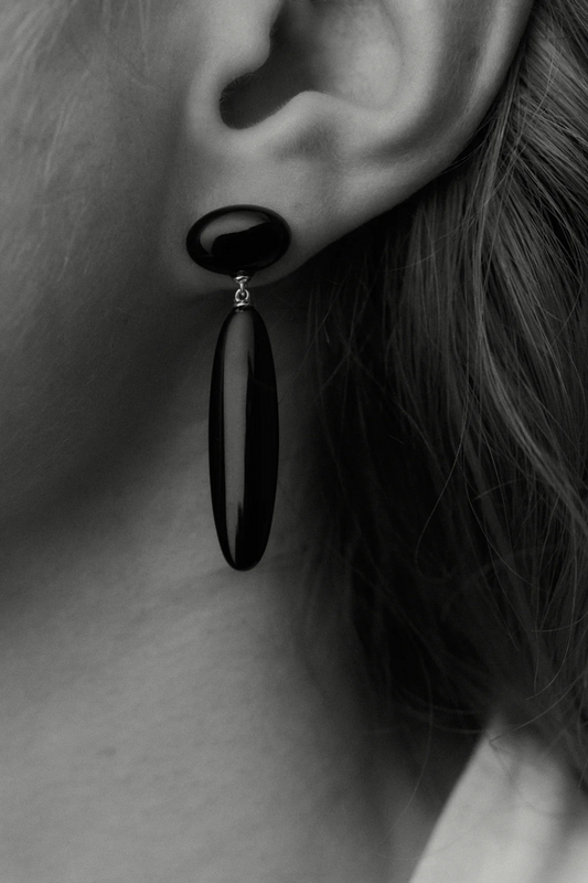 Dagny Long Earrings Silver
