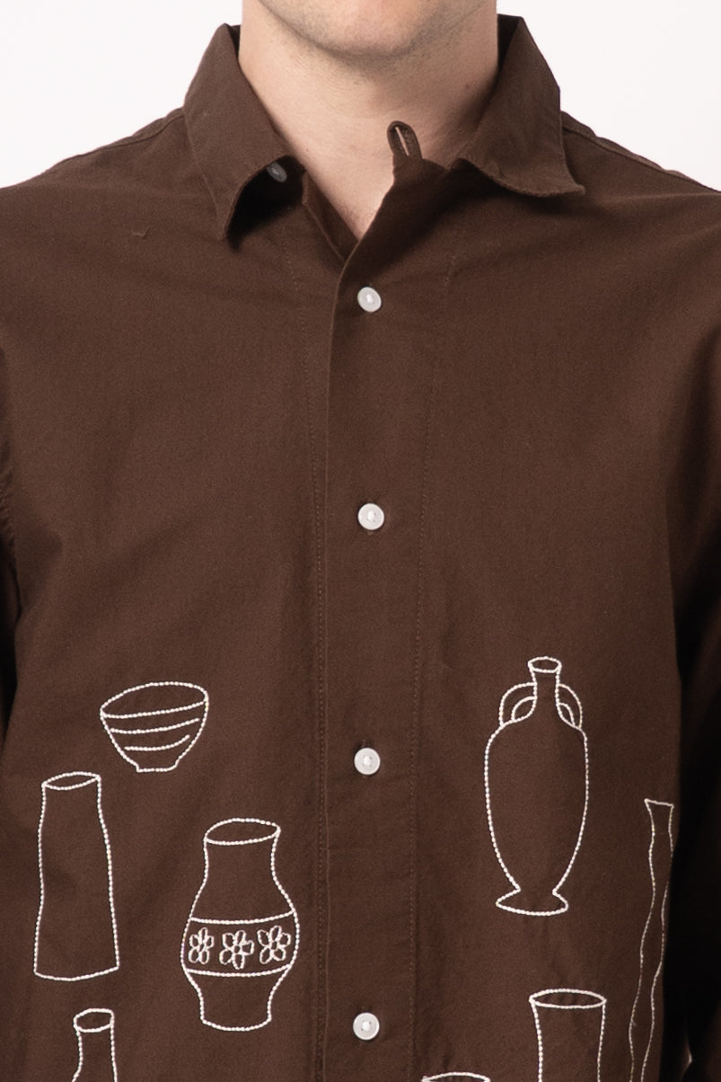 Ceramic Resort Shirt Brown