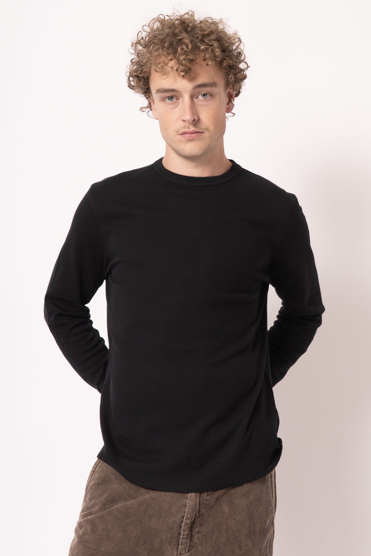 WOOL WAFFLE TEE LS
