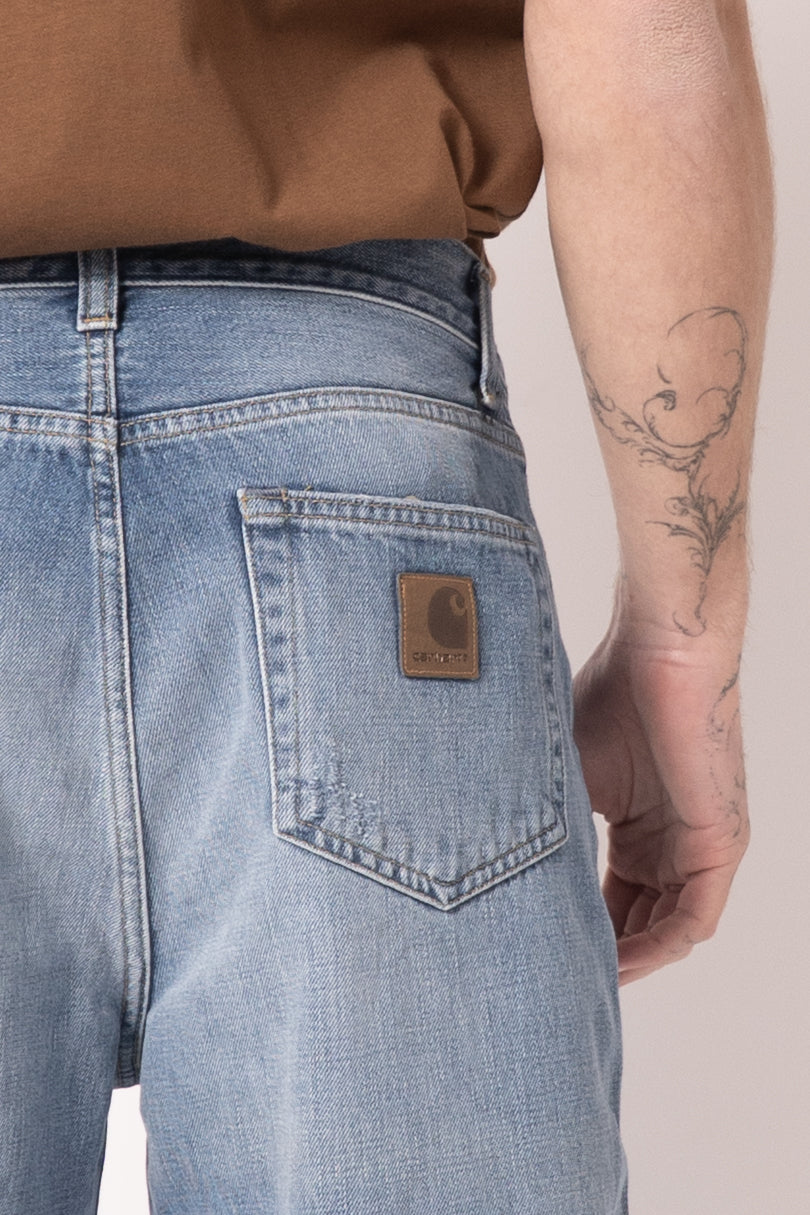 Aaron Pant Blue Burst Washed