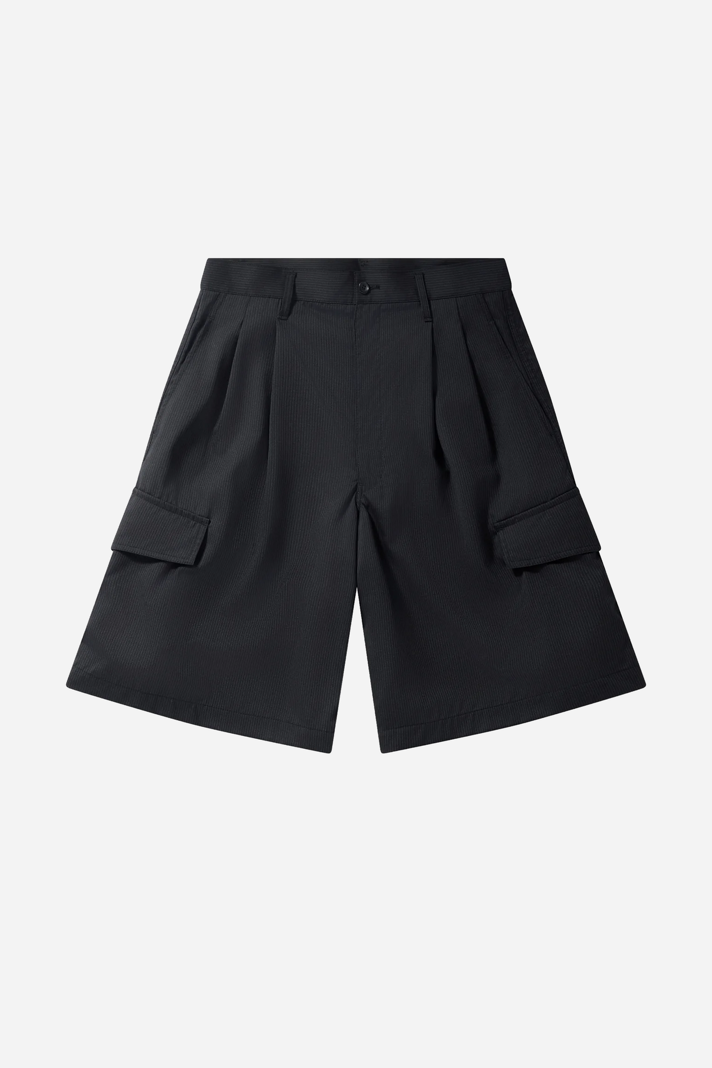 Pinstripe Cargo Shorts Black
