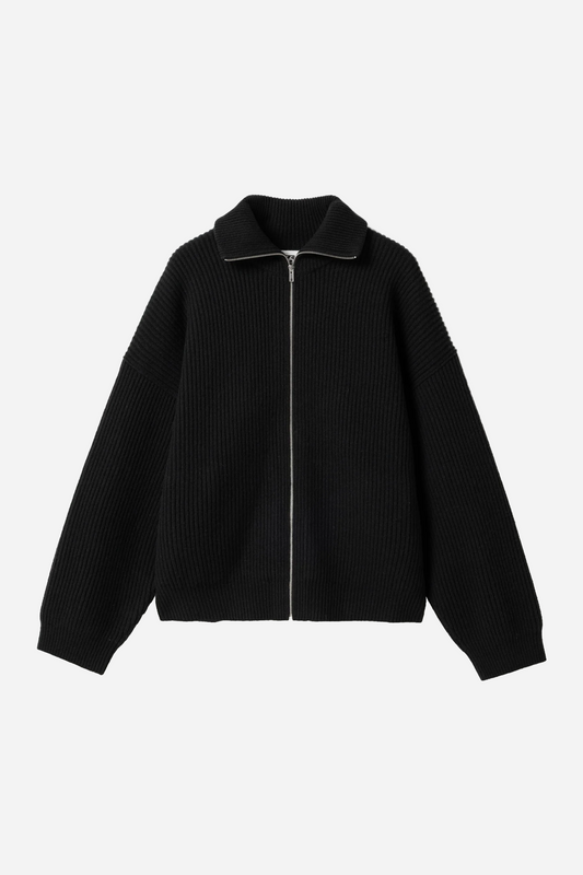 Vonarstraeti Zipped Sweater Sort