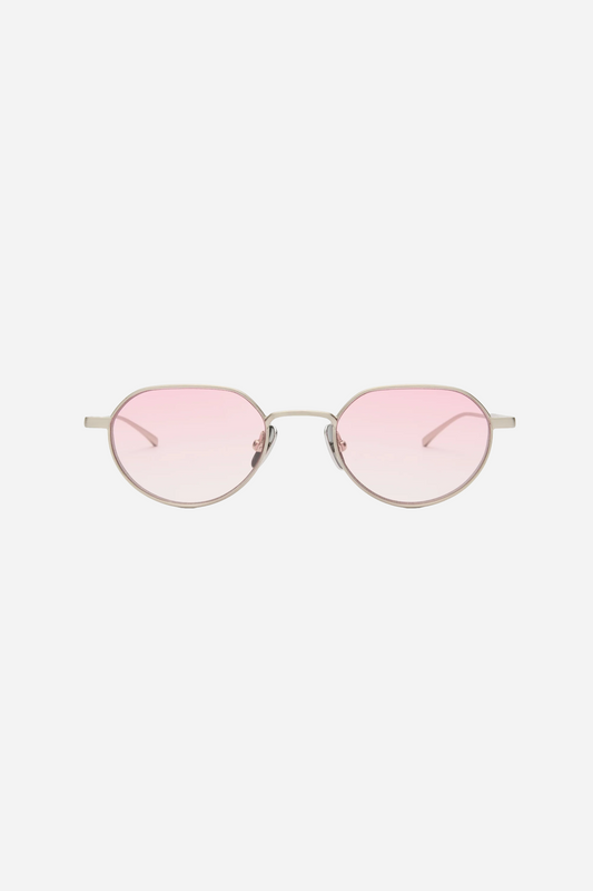 Lucien Brushed Silver / Light Pink Lens