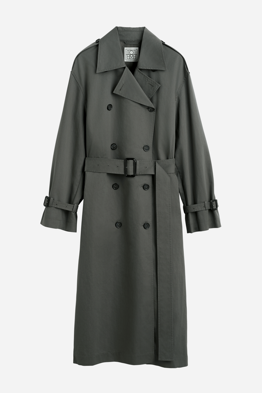 Crisp Summer Trench Washed Black
