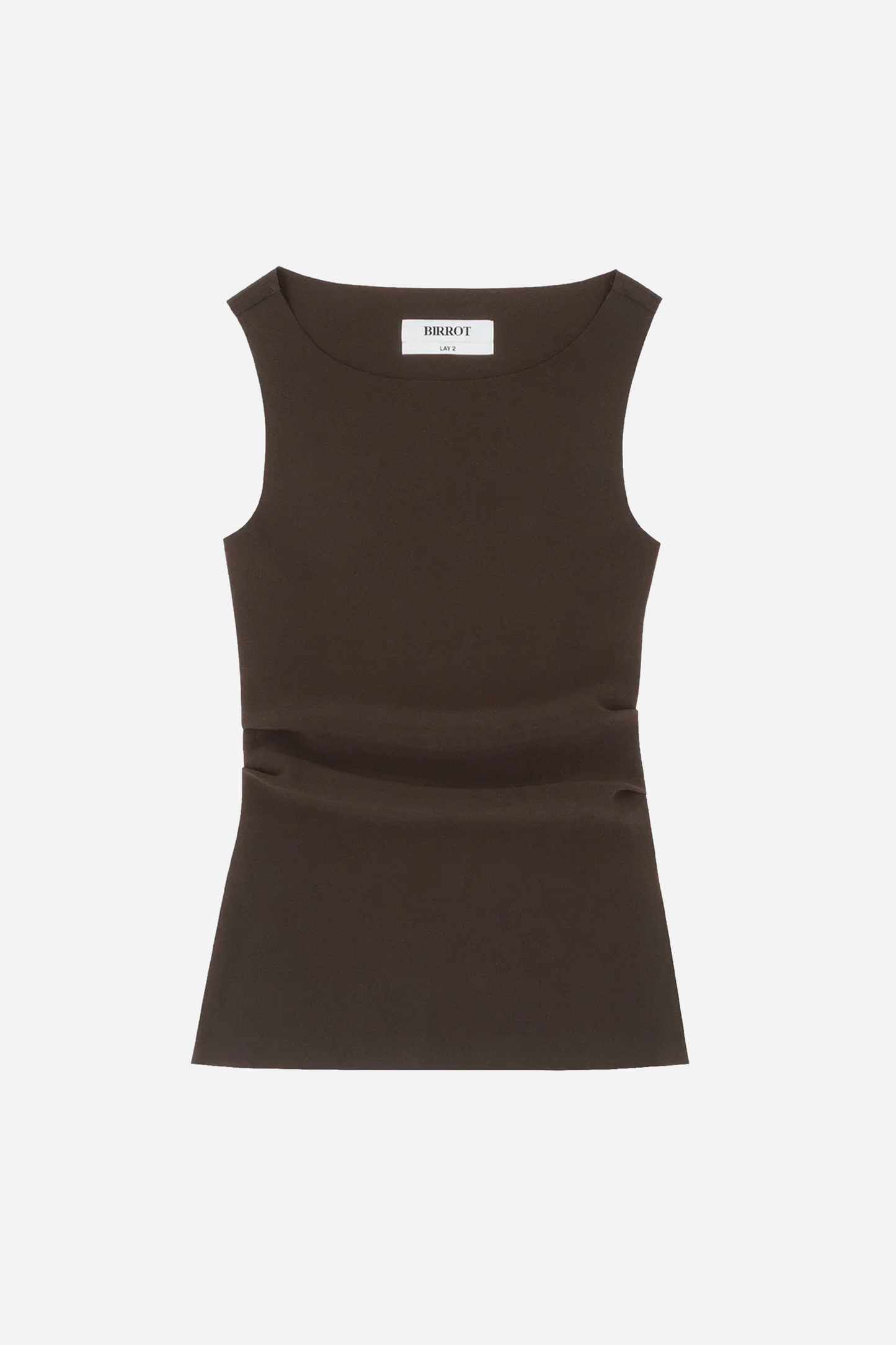 Lay2 Drape Top Cocoa Brown