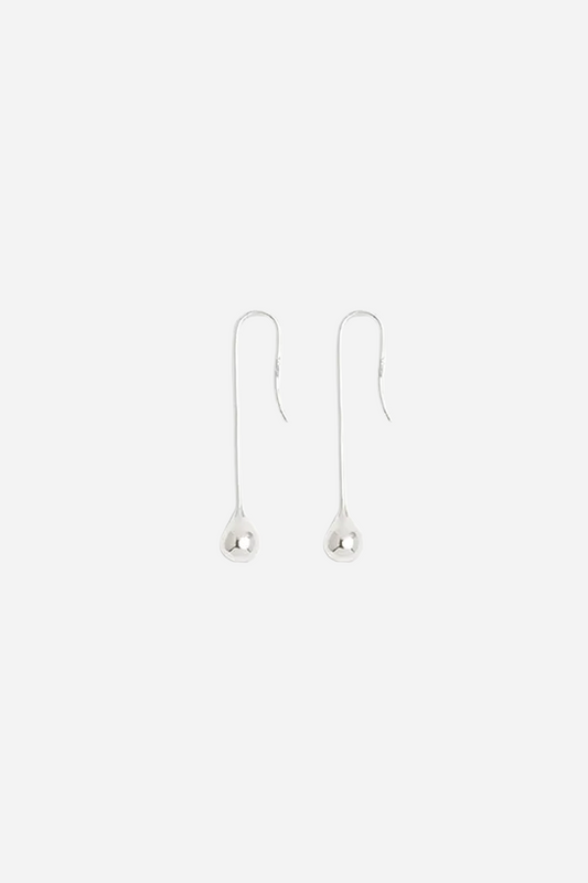 Daruta Long Drop Earrings Silver