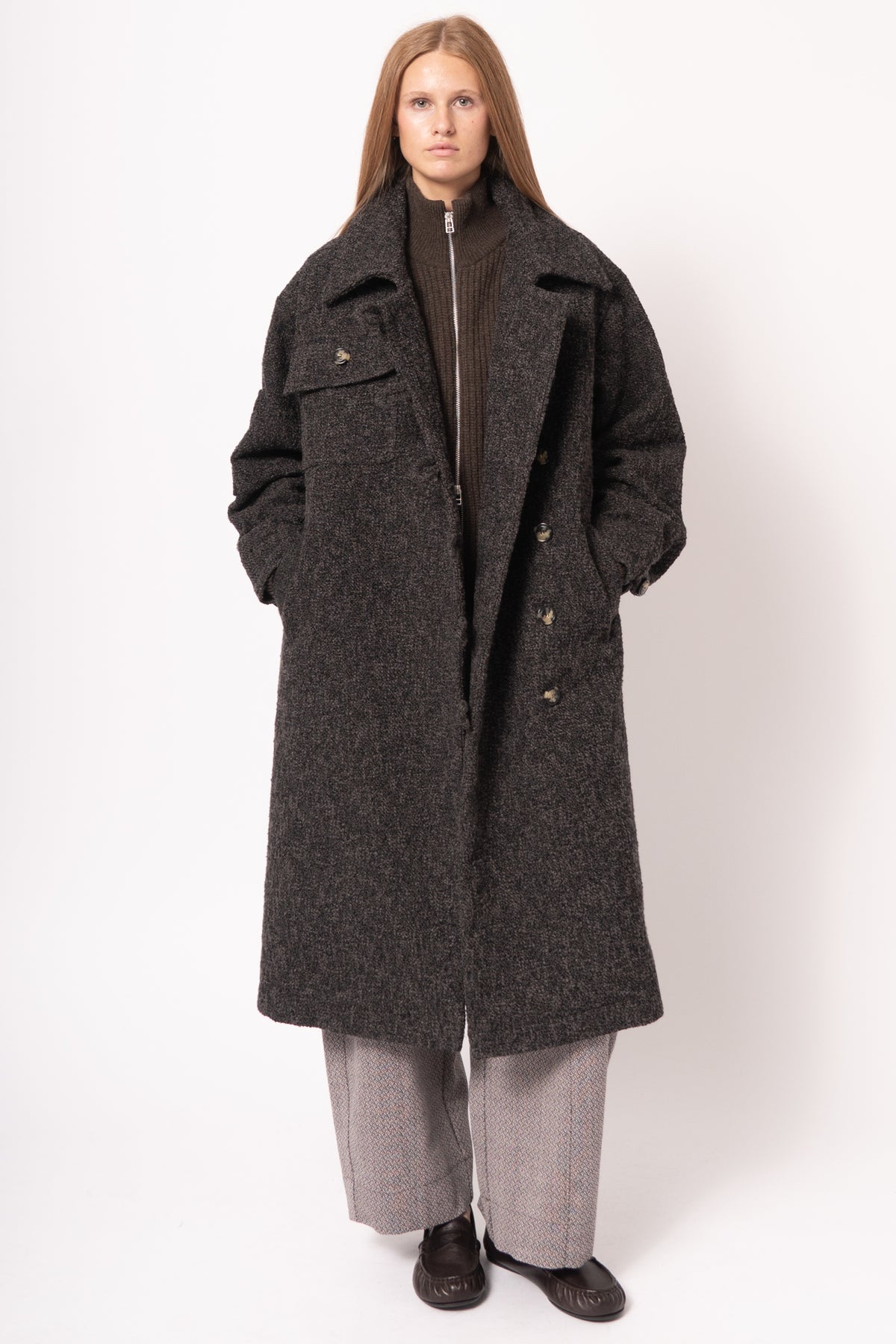 Betty Boucle Wool Coat