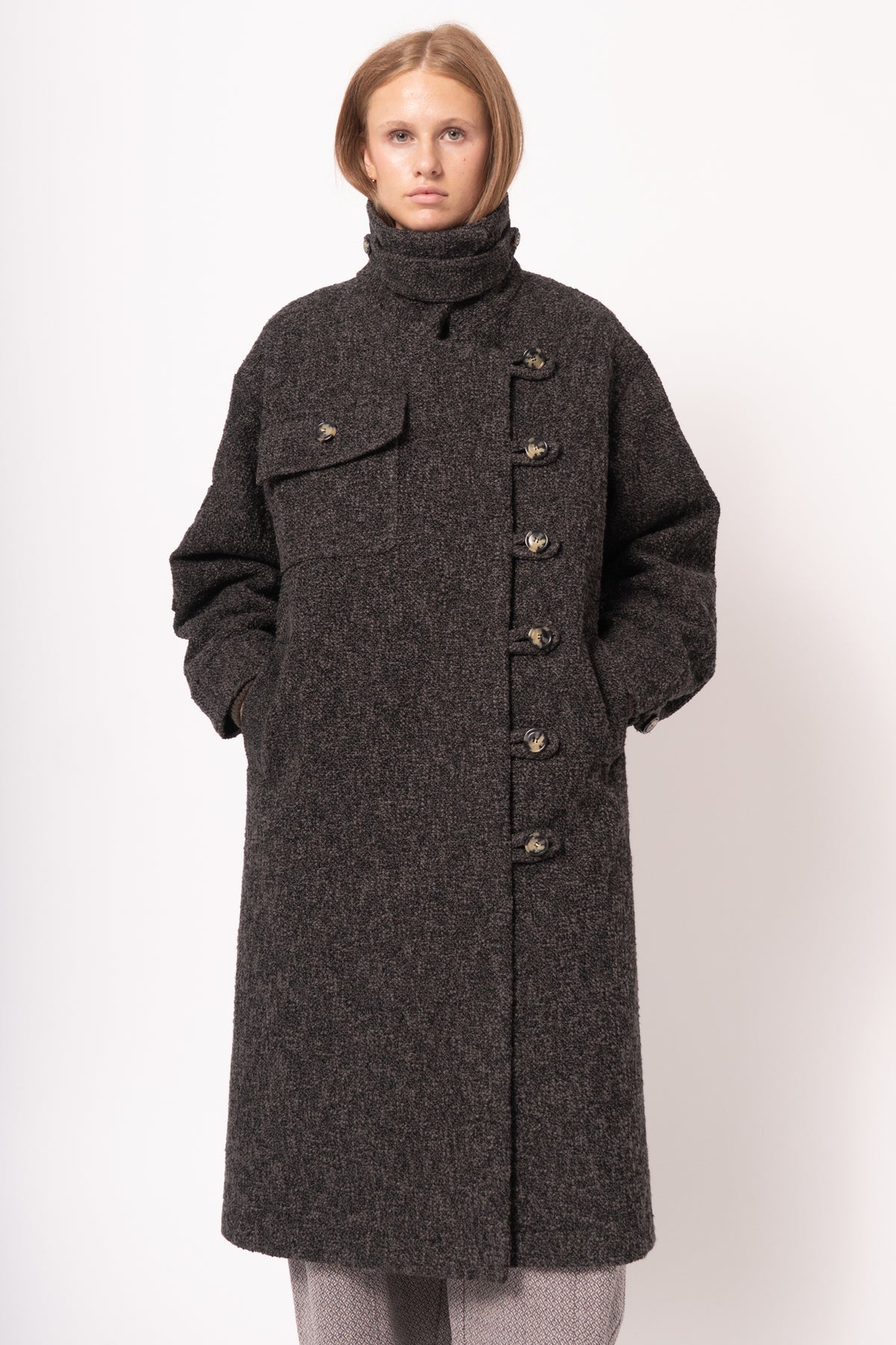 Betty Boucle Wool Coat