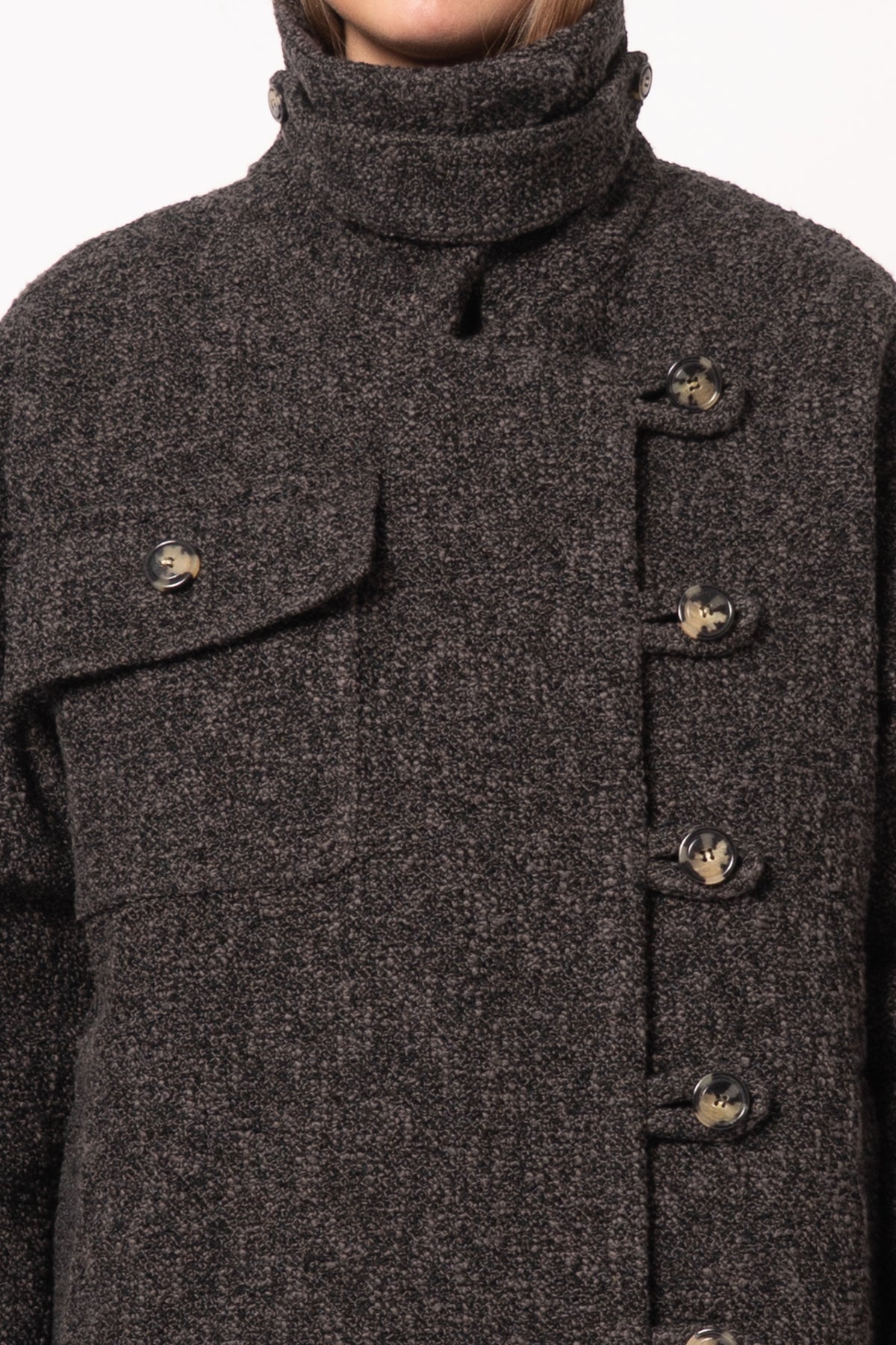 Betty Boucle Wool Coat