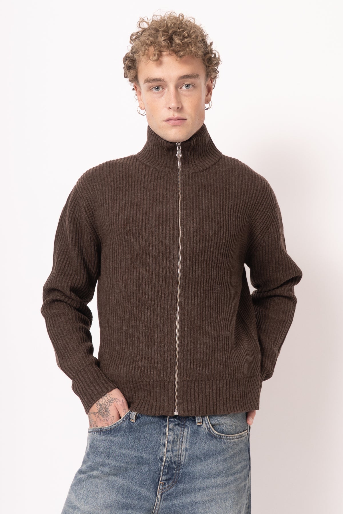 Shrunk Full Zip Bistre
