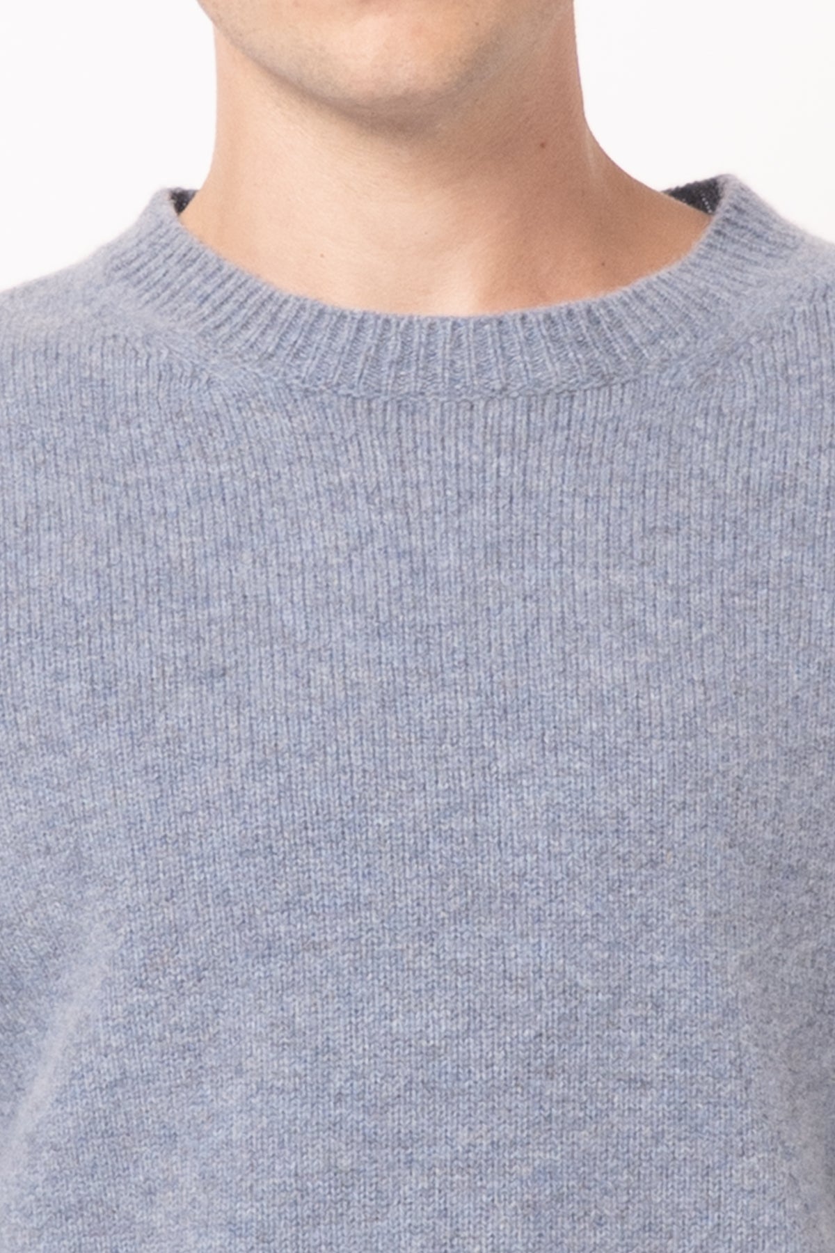 Loose Grey Blue Wool Sweater