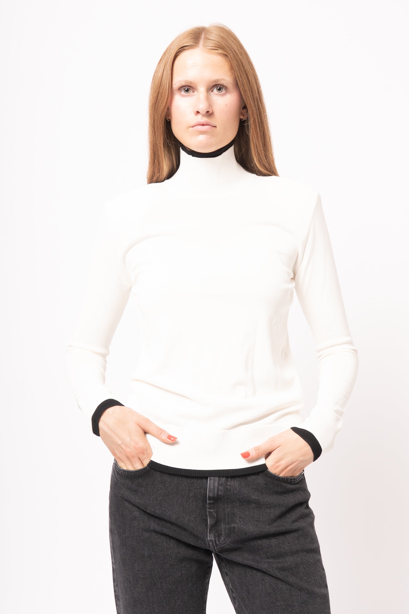 Fitted Ribbed Top Off-White