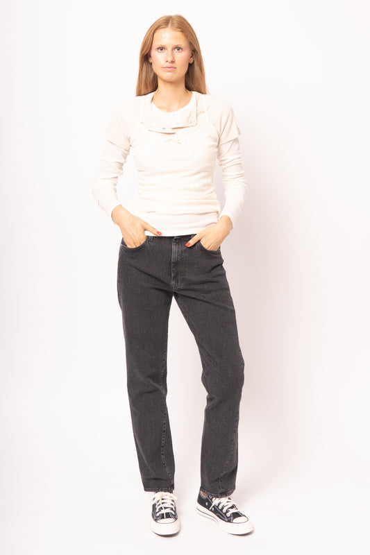 Layered Jersey Shirt With Bow White/Off White