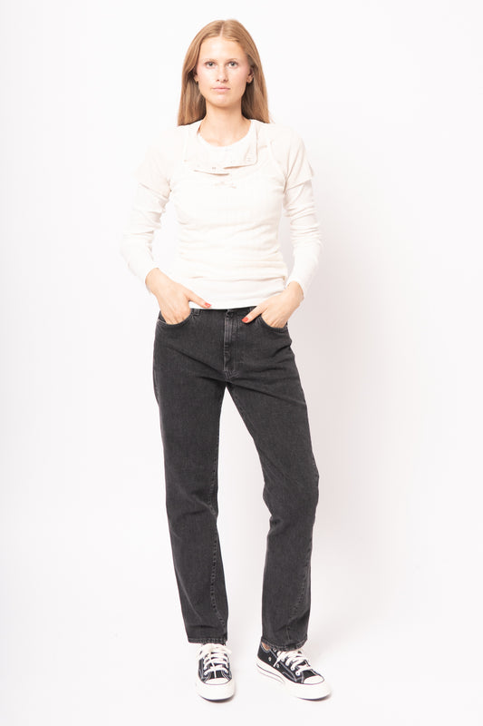 Layered Jersey Shirt With Bow White/Off White