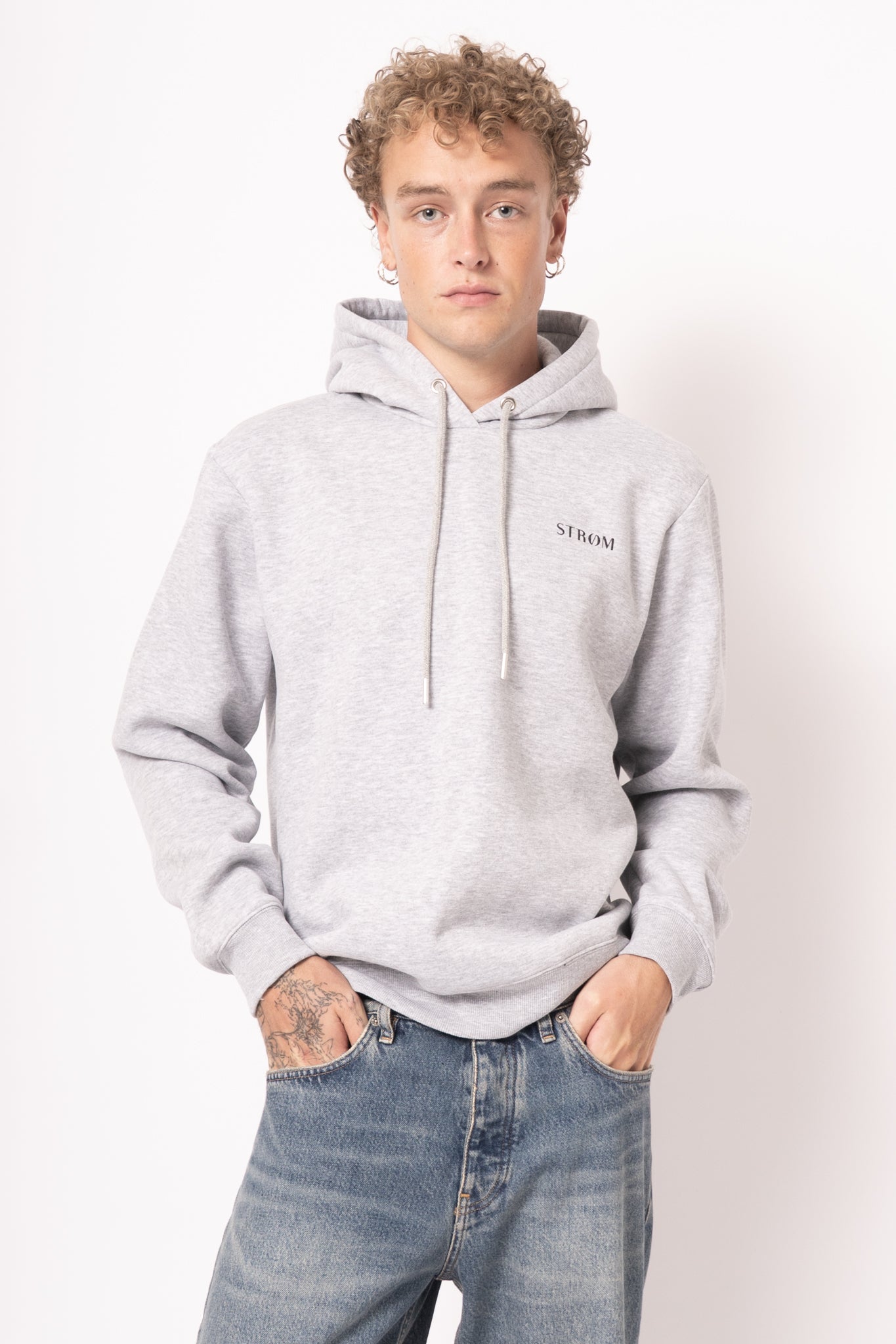 Noahst Logo Sweatshirt Grey Melange
