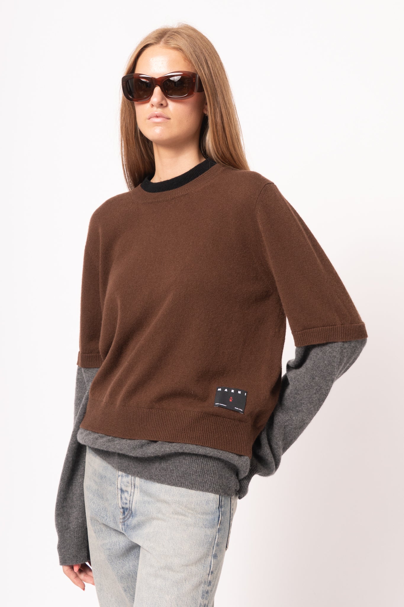 Cashmere Round Neck Sweater Multi-coloured