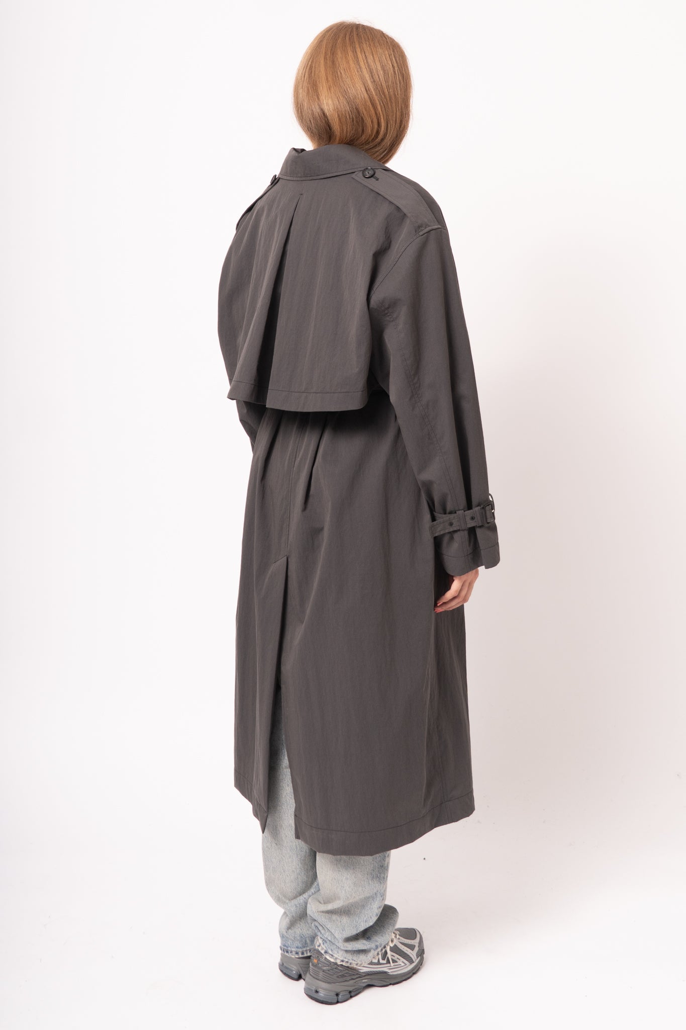 Crisp Summer Trench Washed Black
