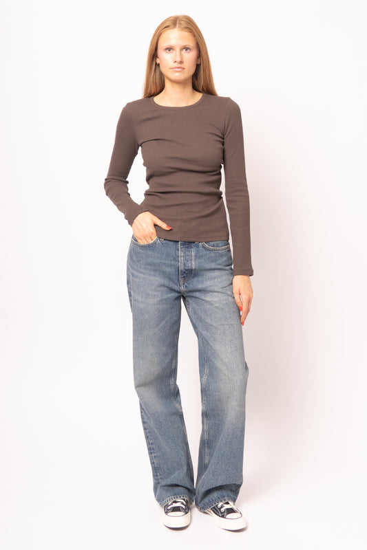 Maya LS T-Shirt Seal Brown