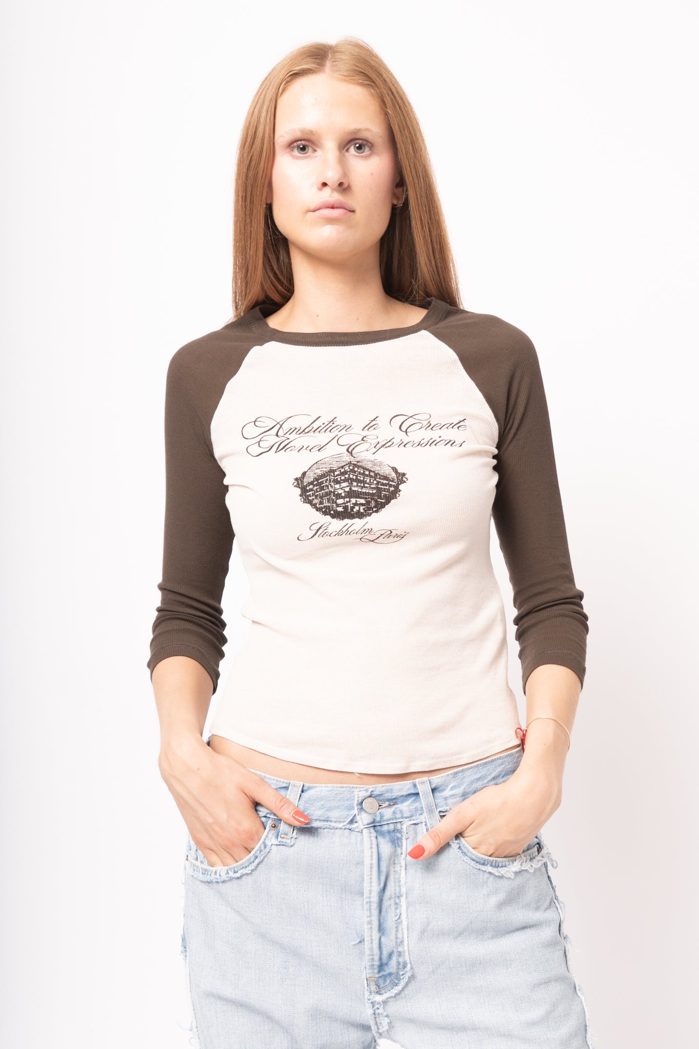 Jersey T-Shirt With Logo Beige/Brown