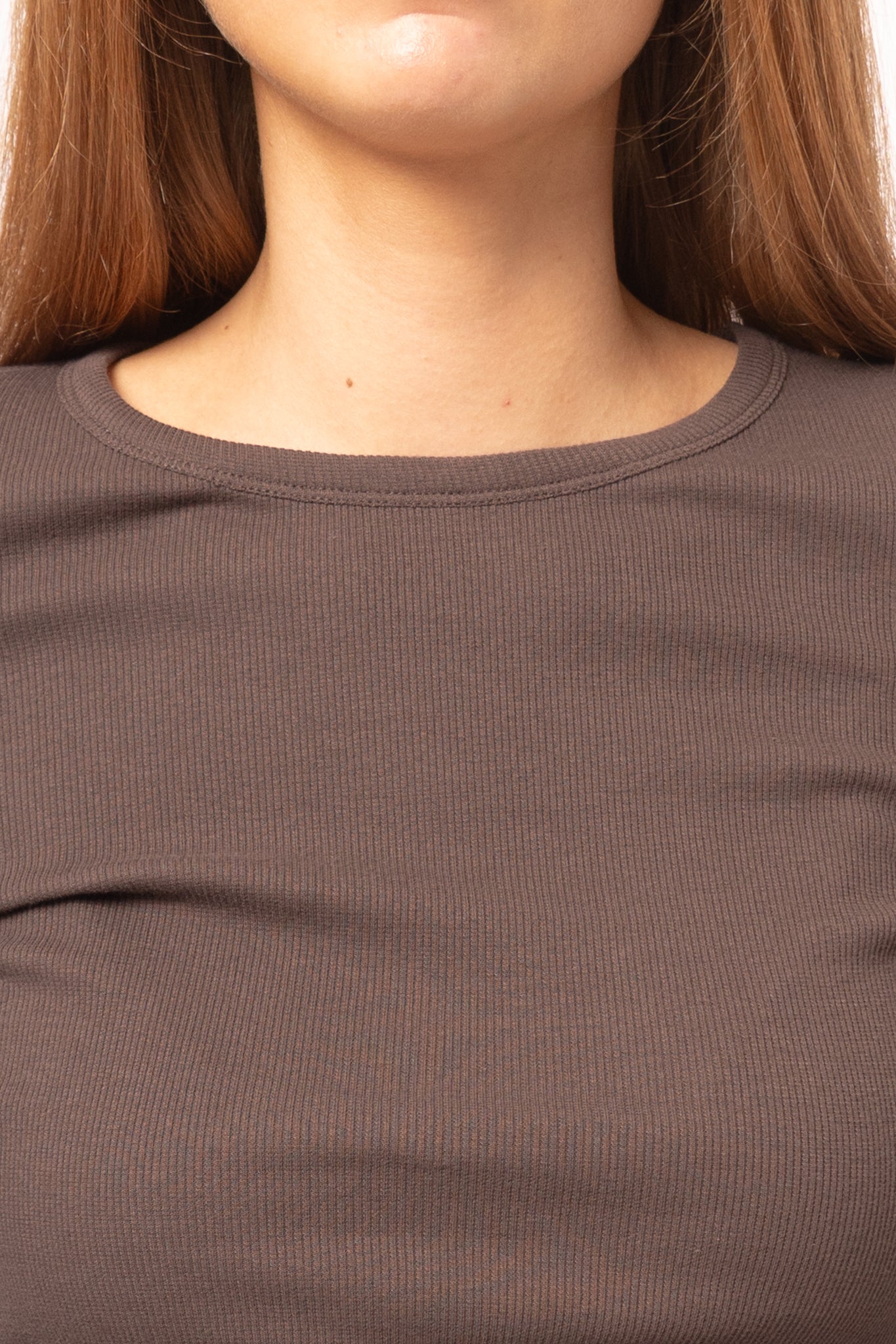 Maya LS T-Shirt Seal Brown