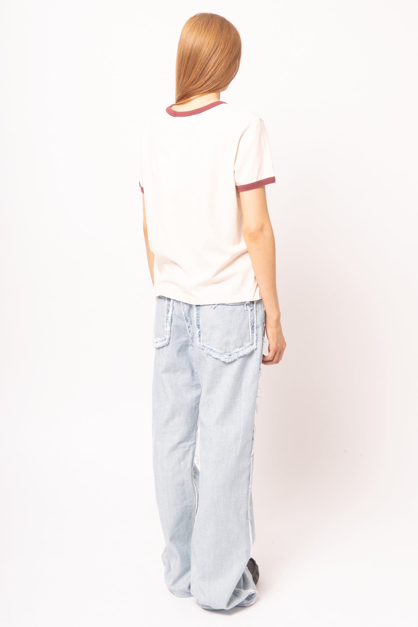 T-Shirt Off White/Burgundy