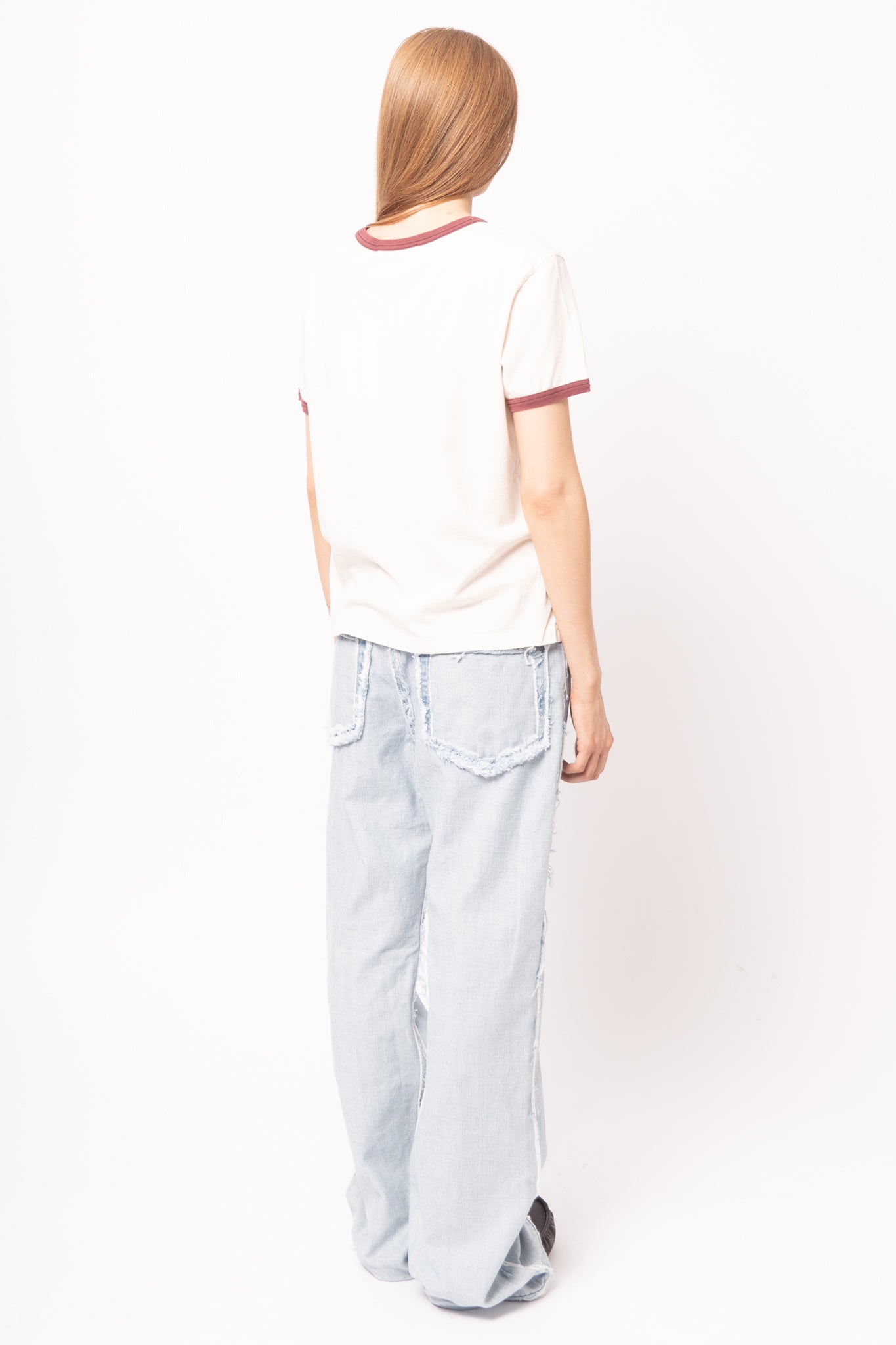 T-Shirt Off White/Burgundy
