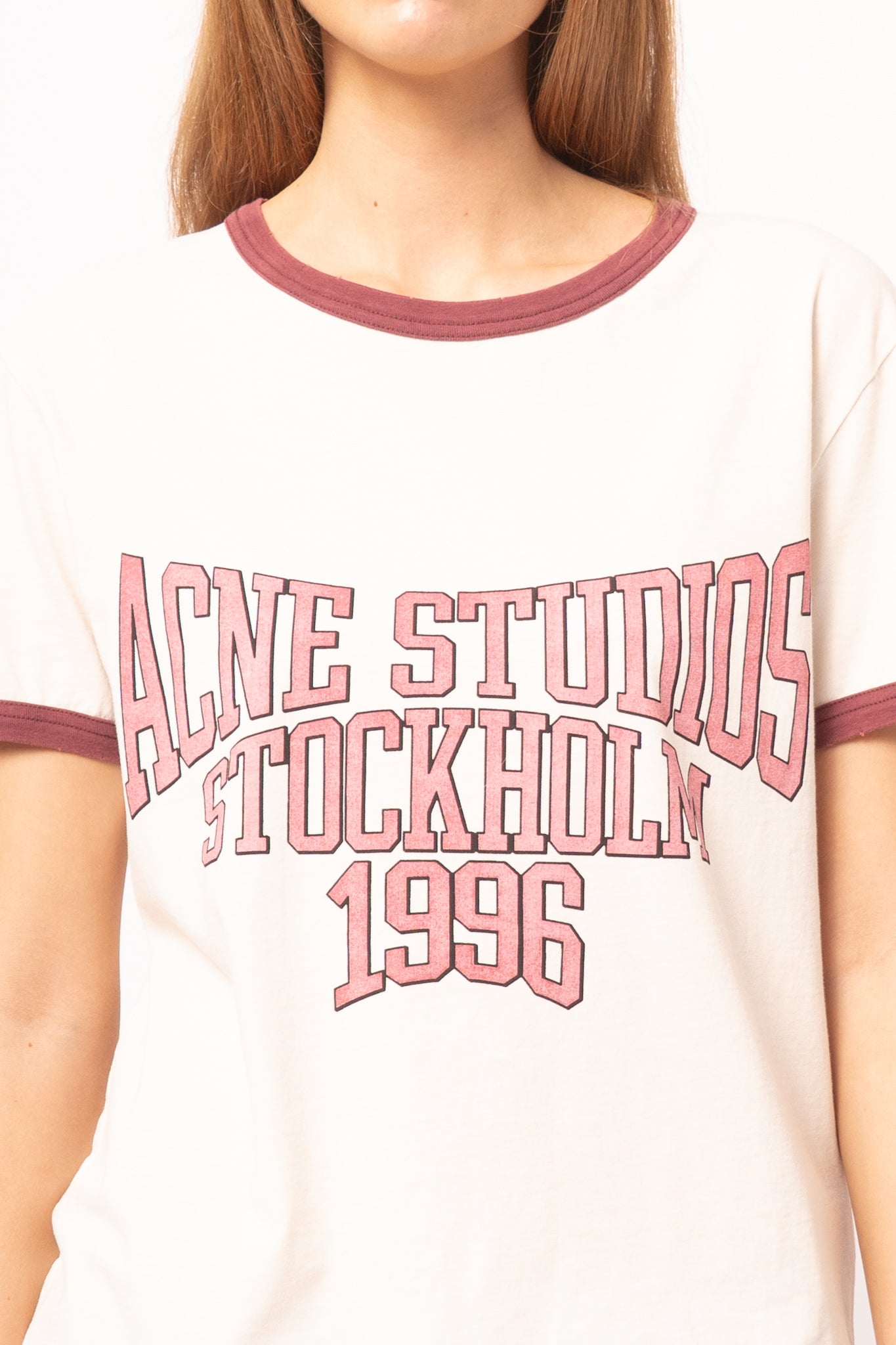 T-Shirt Off White/Burgundy