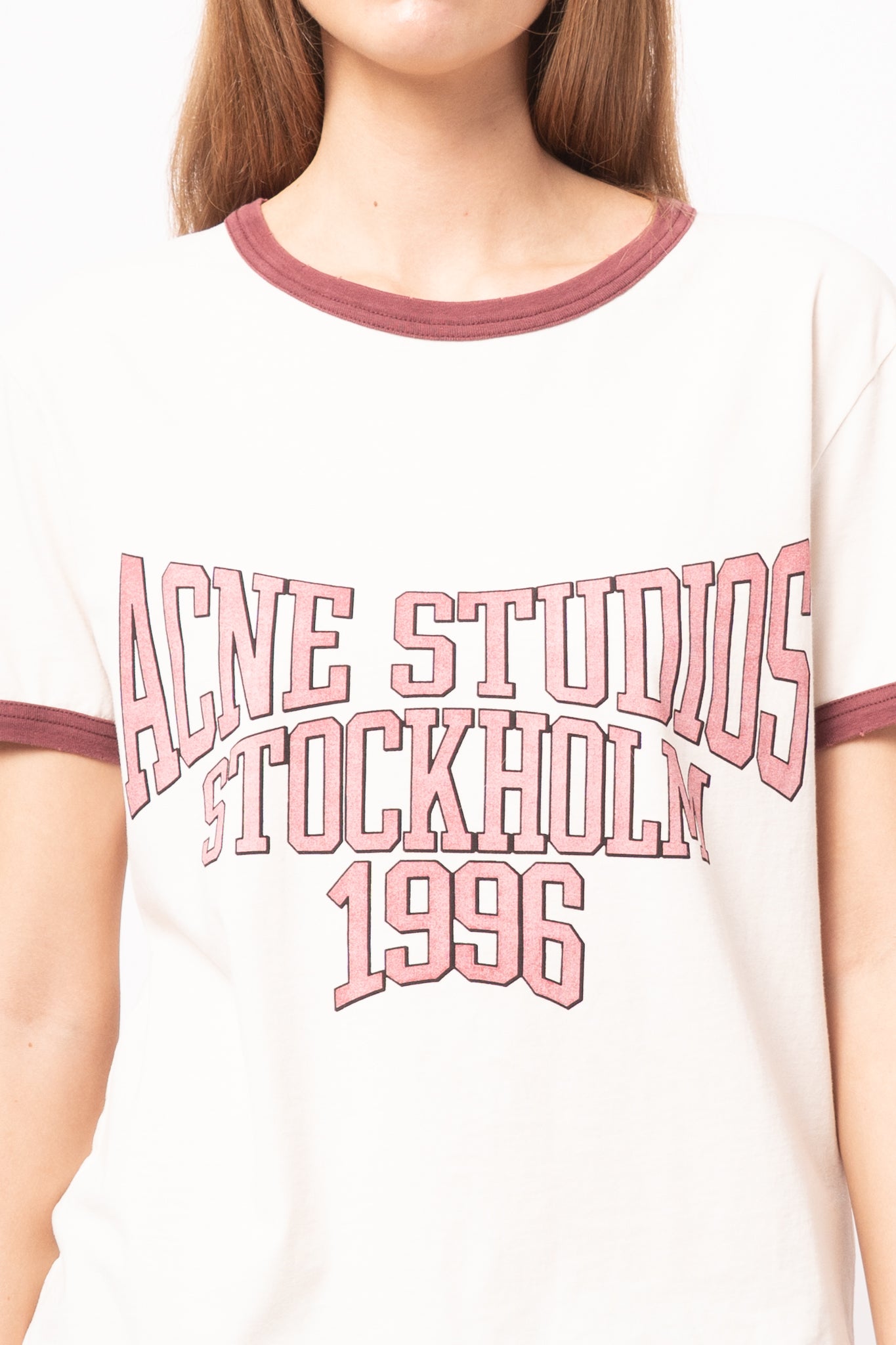 T-Shirt Off White/Burgundy