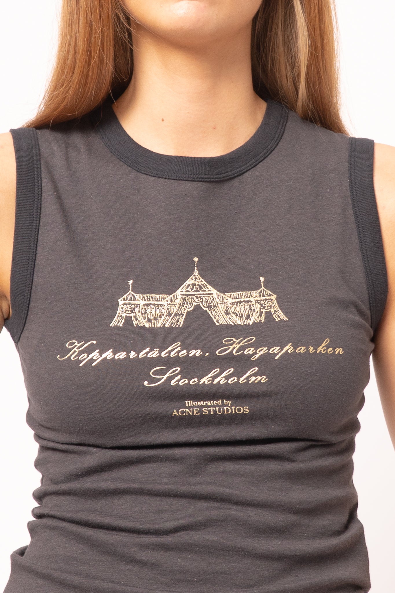Graphic Tank Top Anthracite Grey