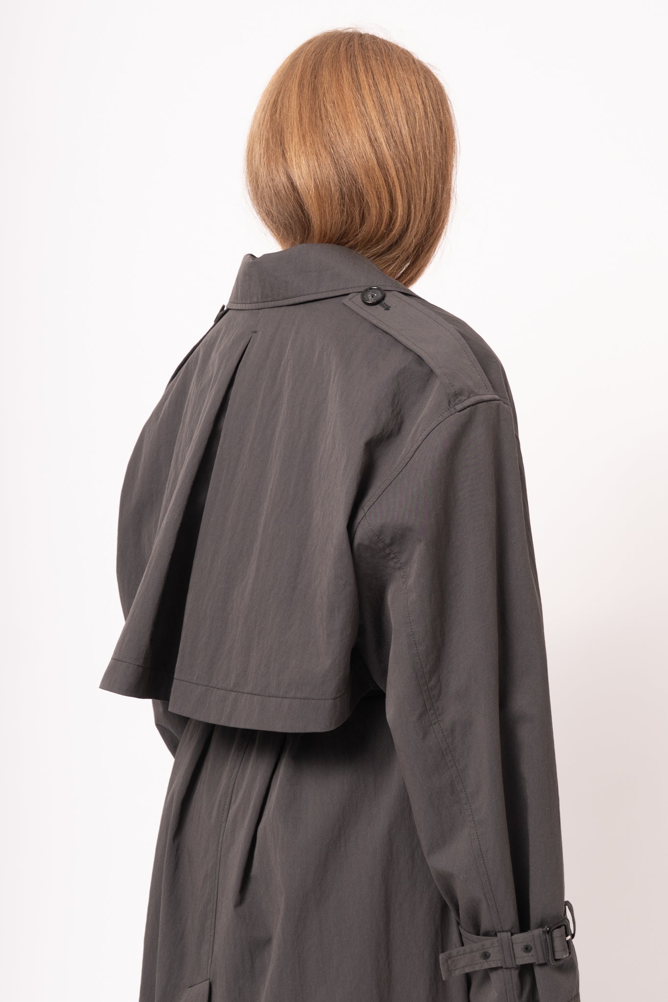 Crisp Summer Trench Washed Black