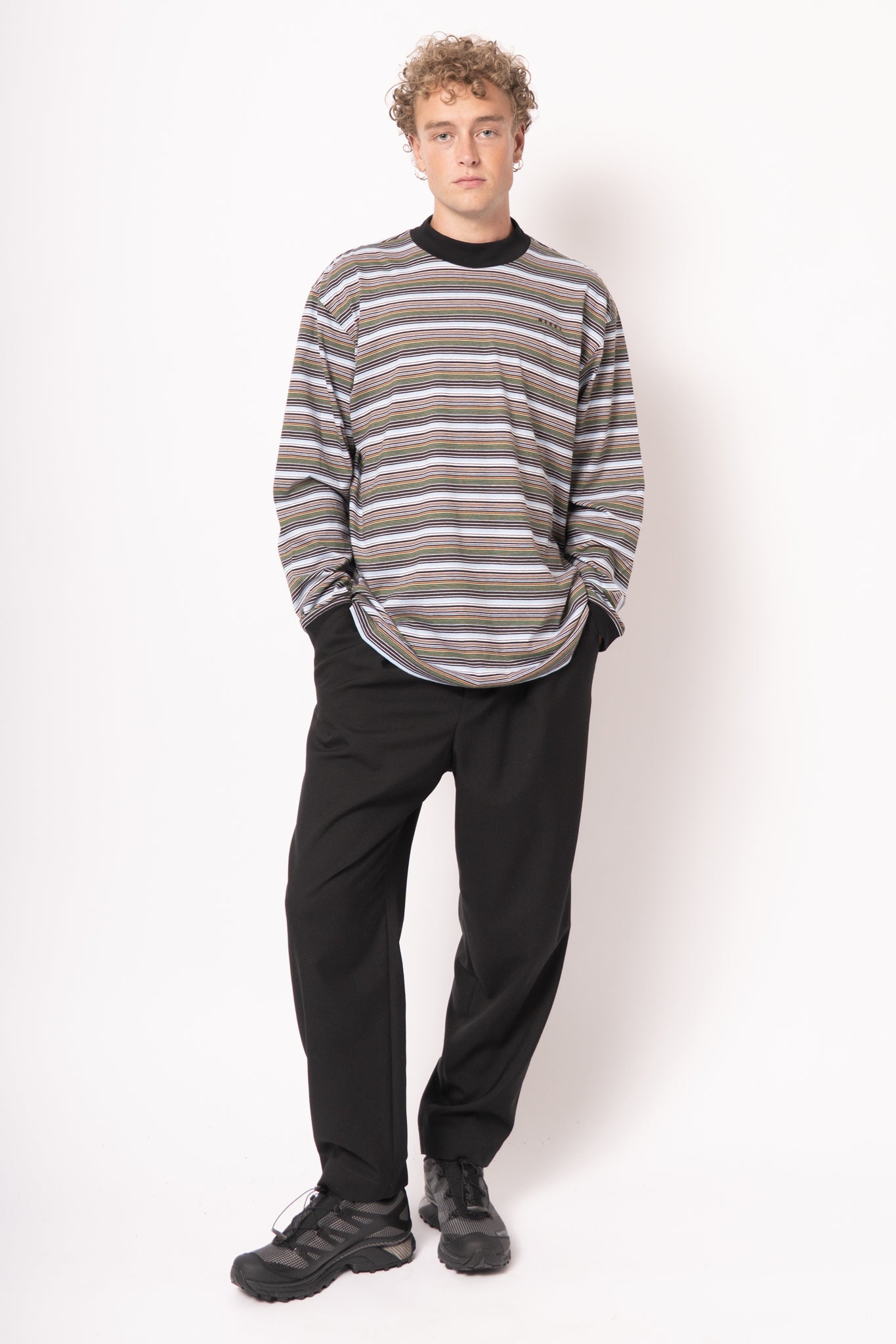 Multicolor Striped Long-Sleeved T-shirt