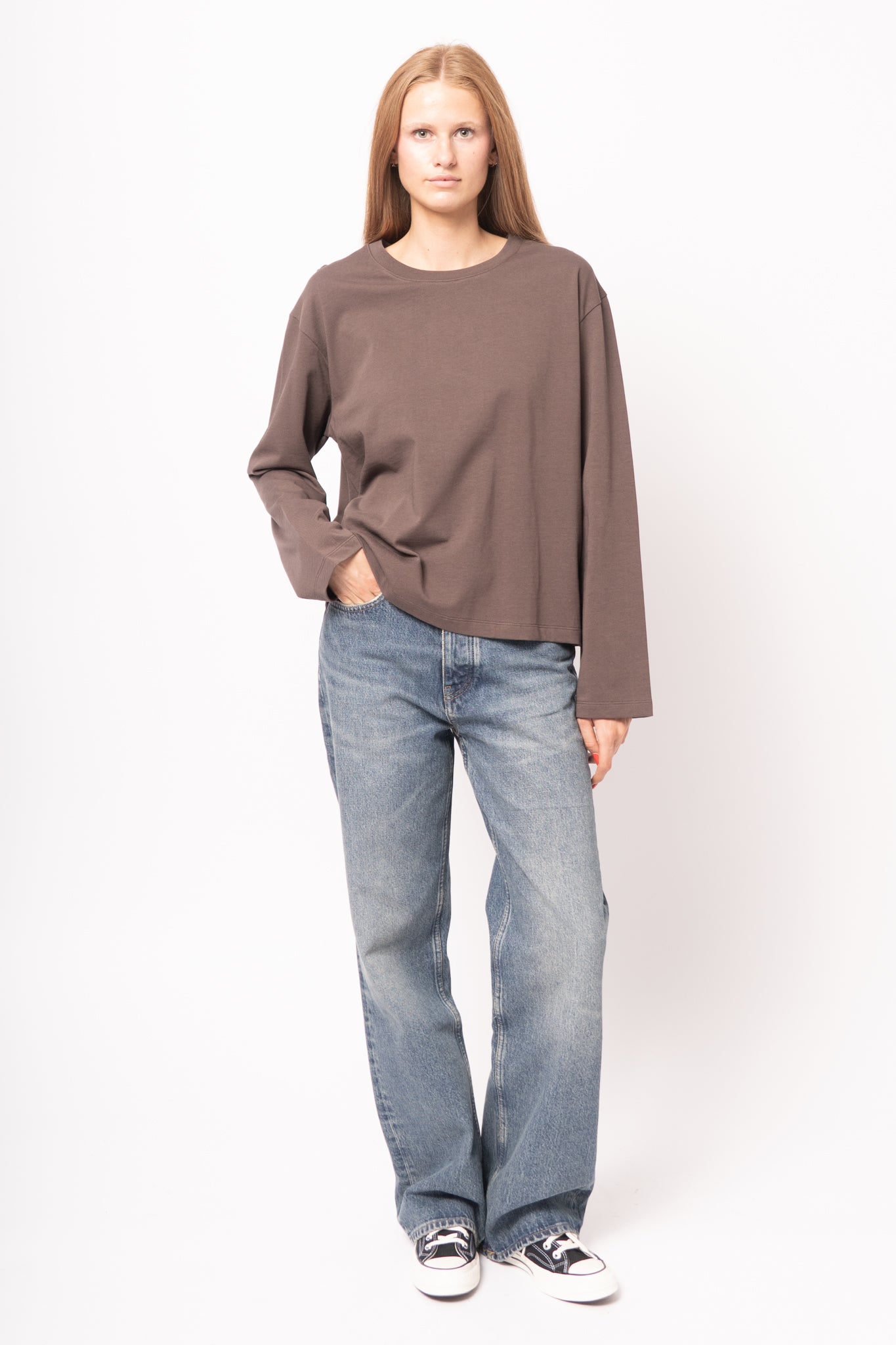 Madisonst LS T-Shirt Seal Brown