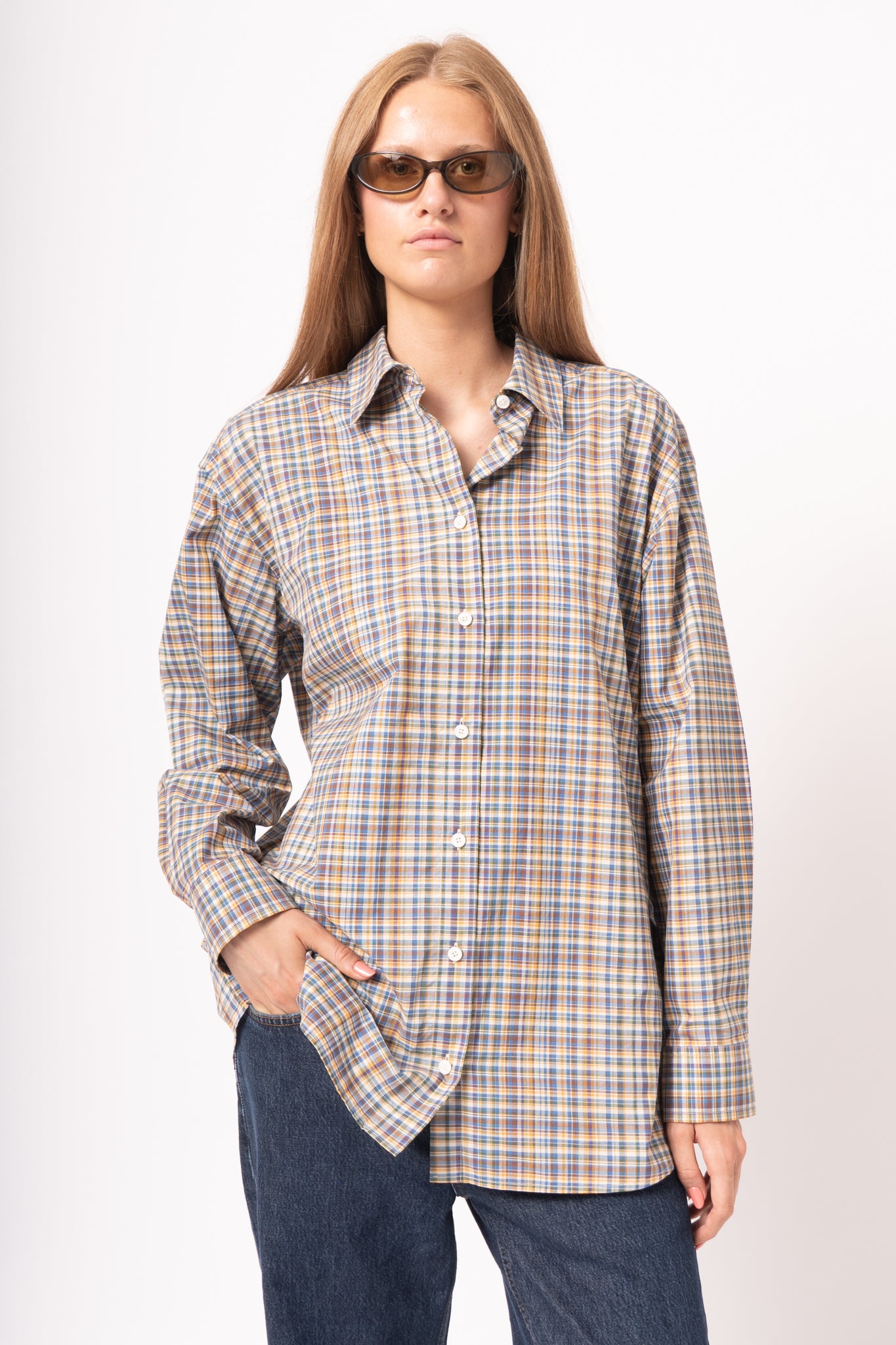 Classic Check Shirt Blue/Orange