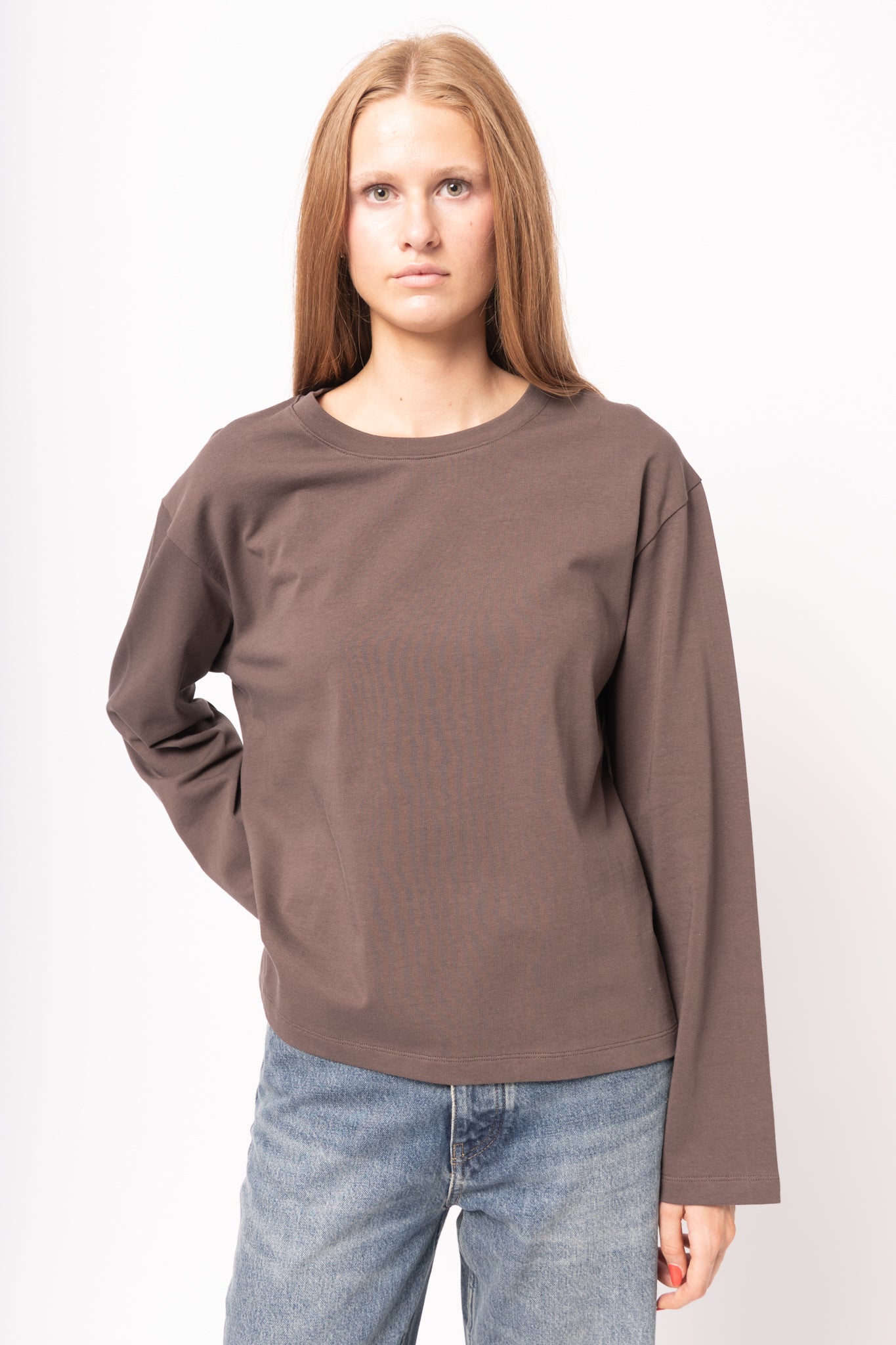 Madisonst LS T-Shirt Seal Brown