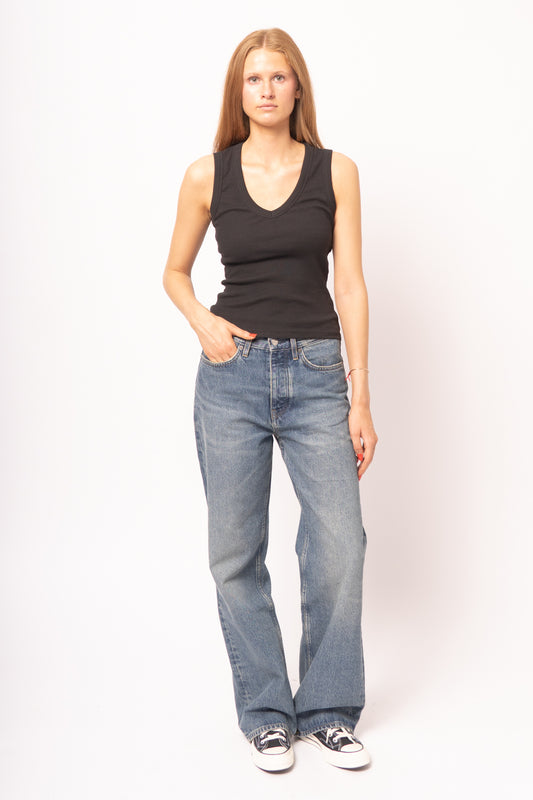 Maya V-Neck Top Black